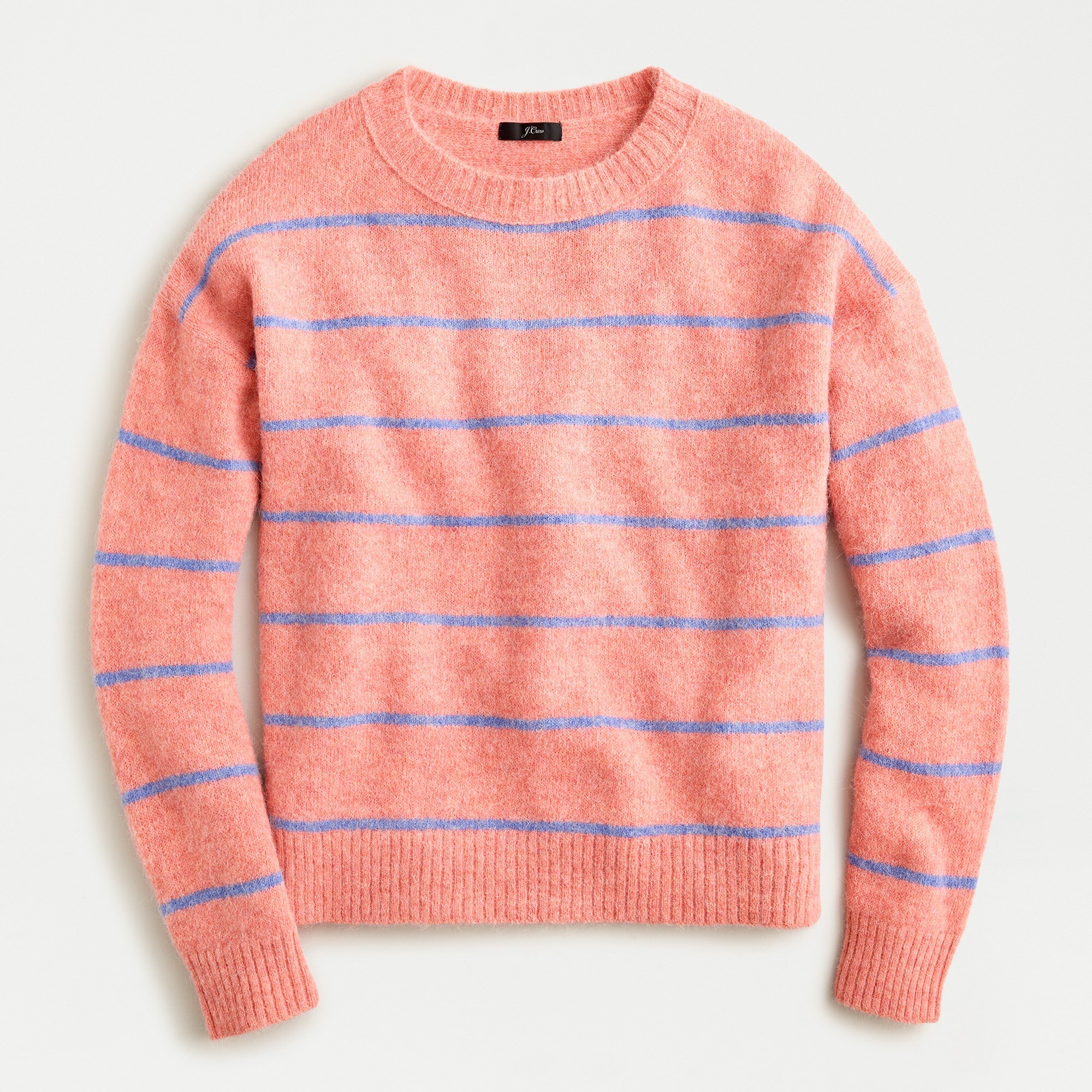 Alpaca crewneck sweater in stripe
