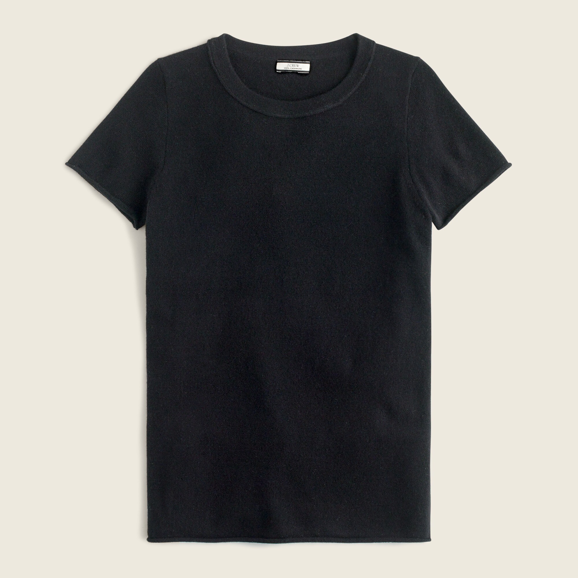Short-sleeve cashmere T-shirt