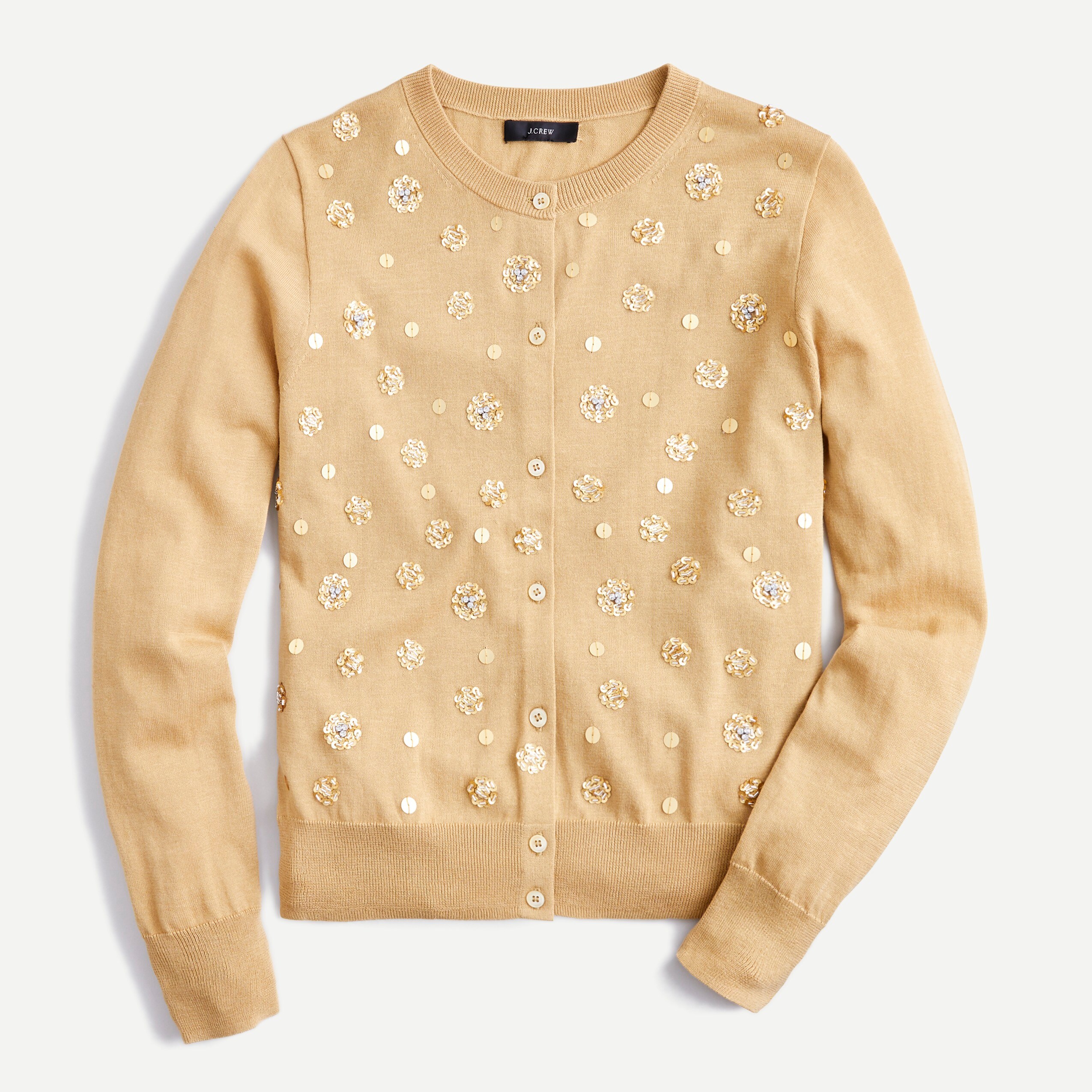 Embellished cardigan sweater