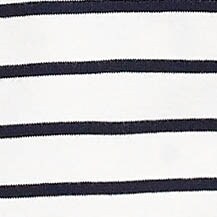 Striped fine-rib crewneck tee MARKER STRIPE IVORY NAV factory: striped fine-rib crewneck tee for women
