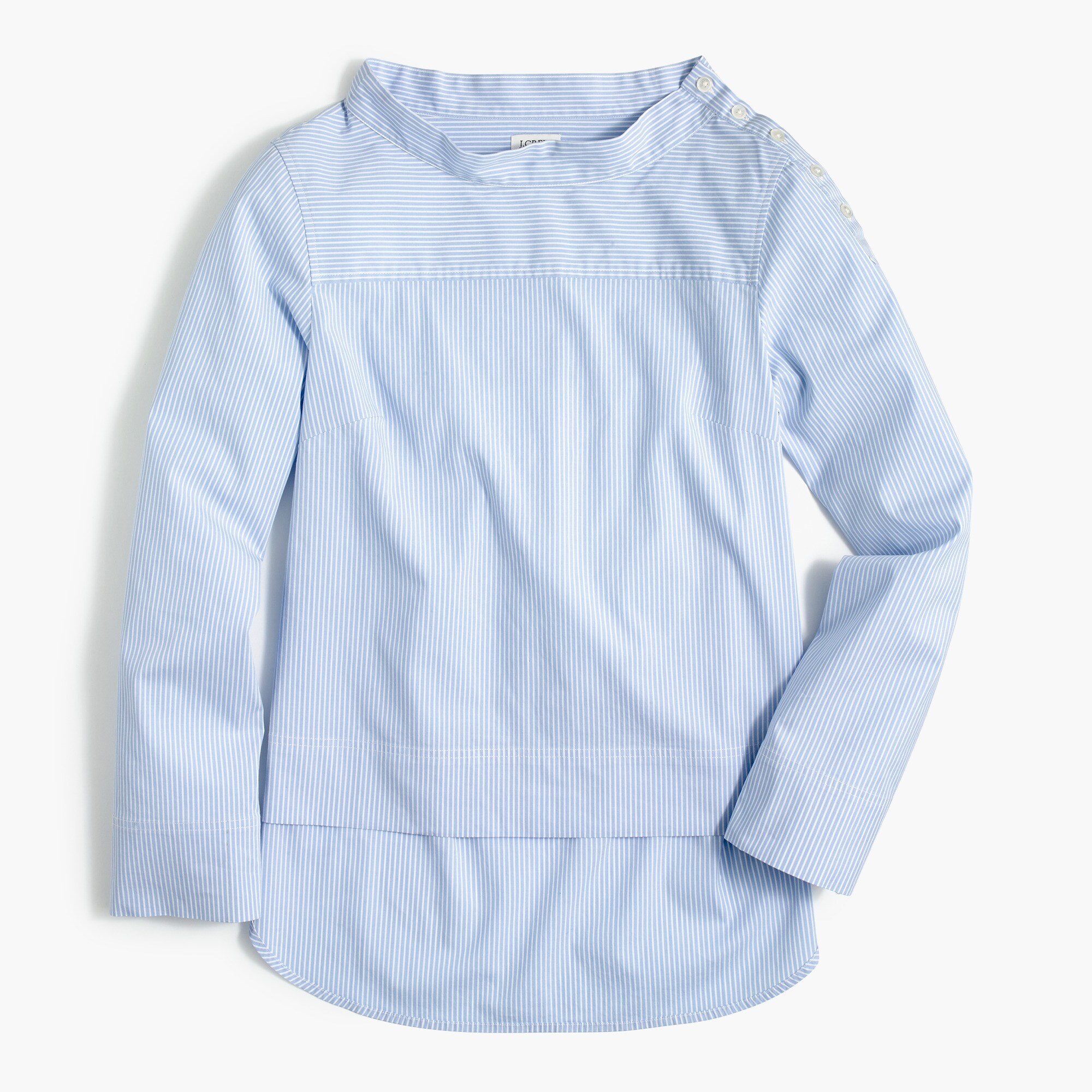 Funnelneck top in stripe