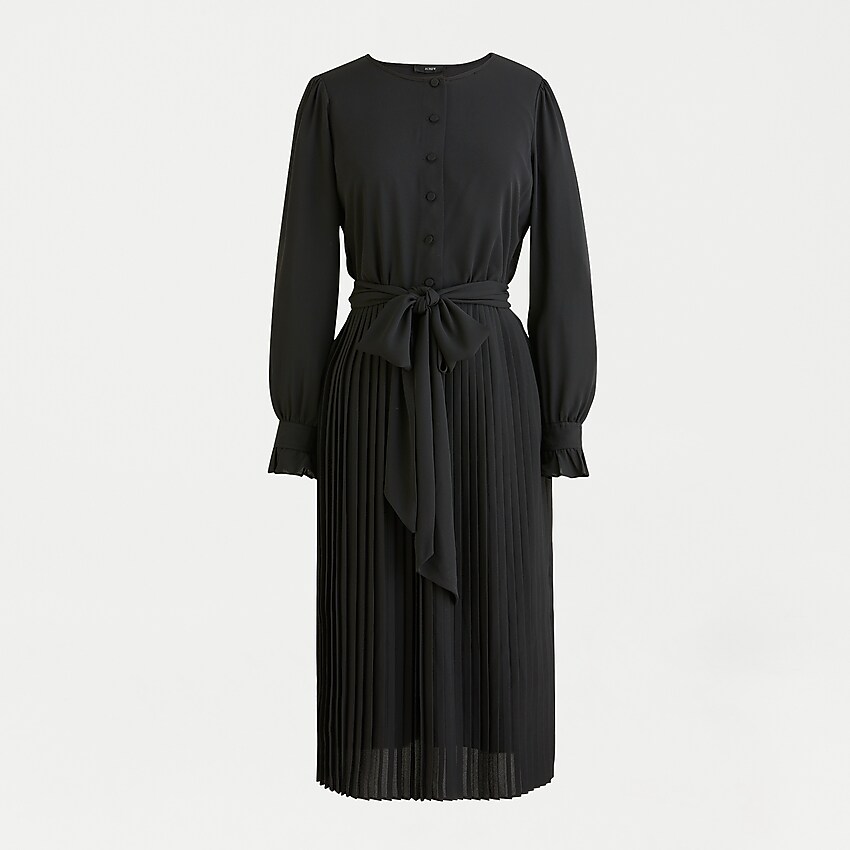 J.Crew: Tie-front Pleated Dress For Women