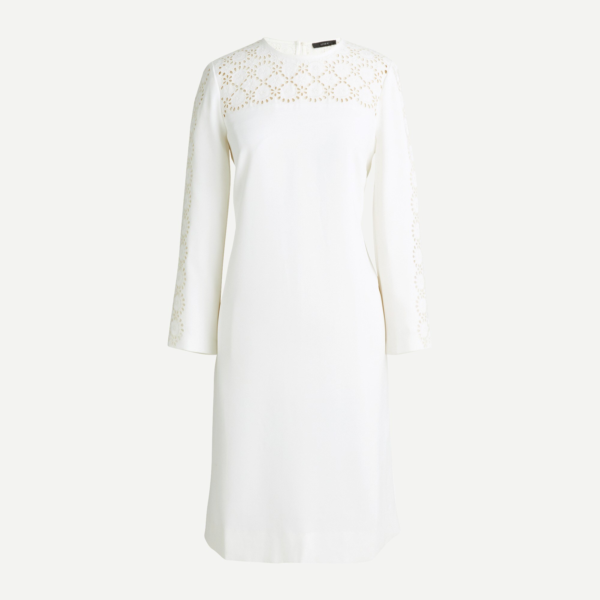 j crew navy eyelet dress