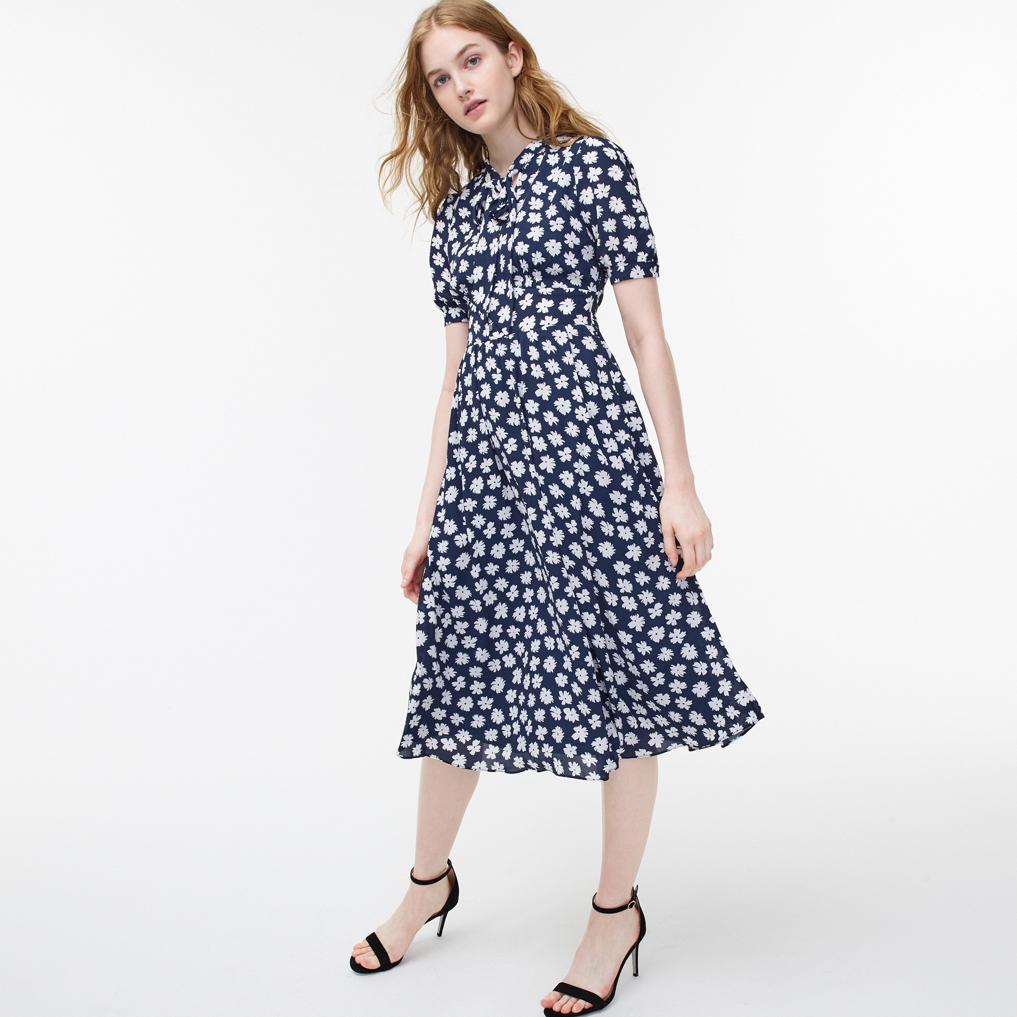 j crew tie neck dress