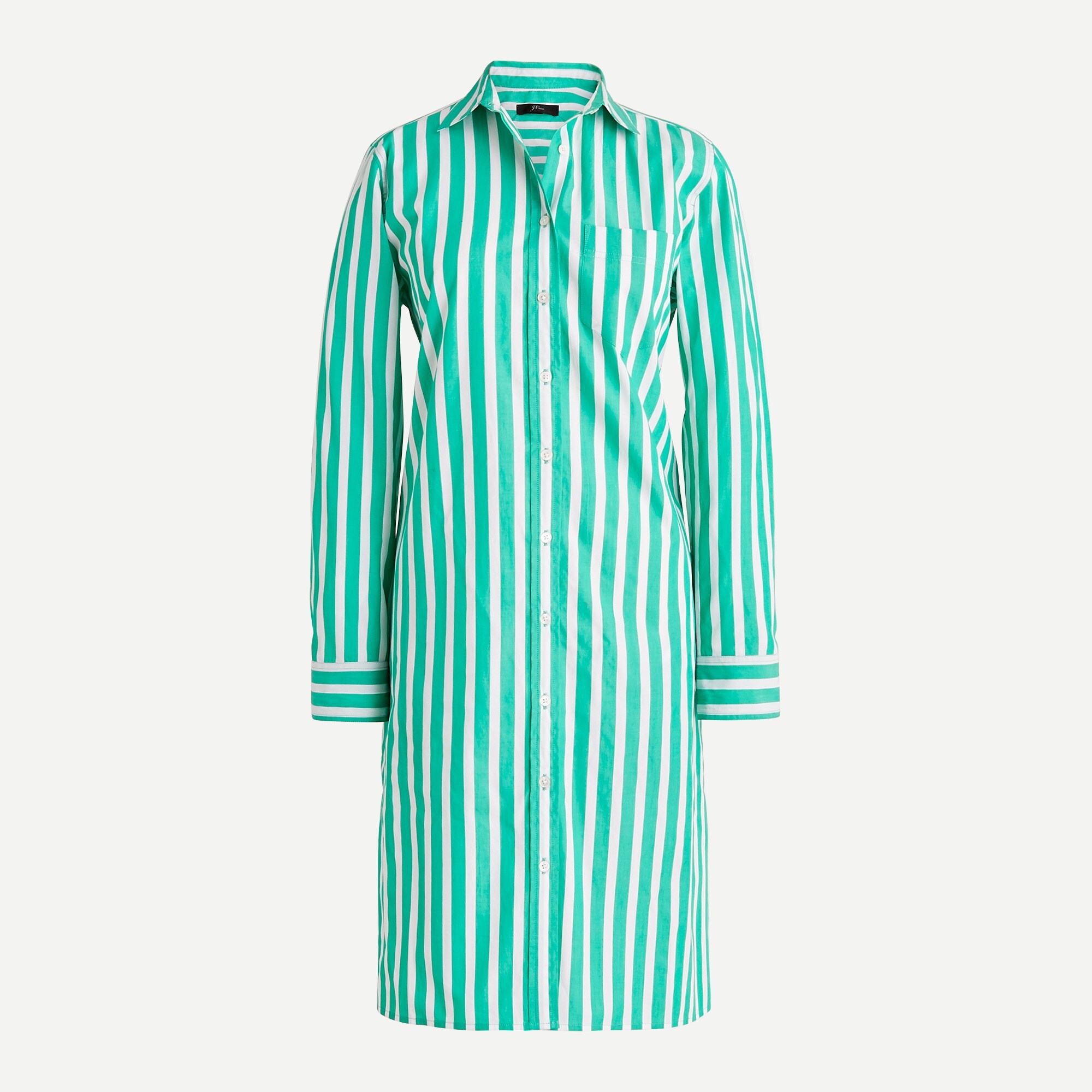 J.Crew: Button-up Shirtdress In Stripe 