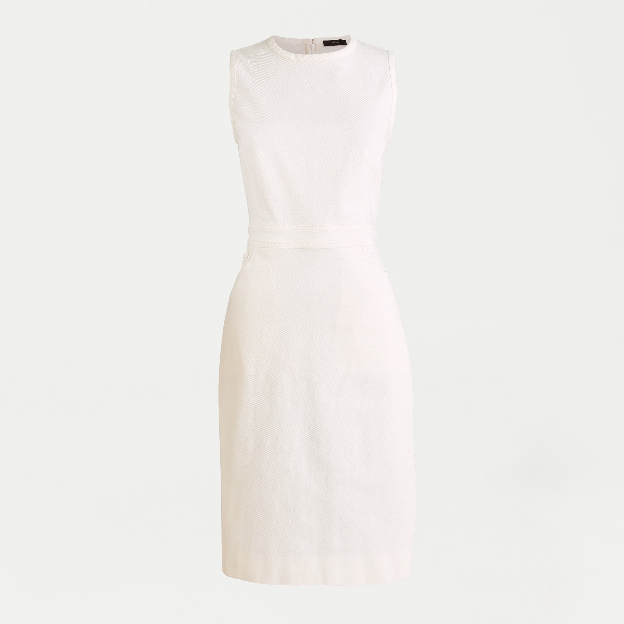 white sheath dress