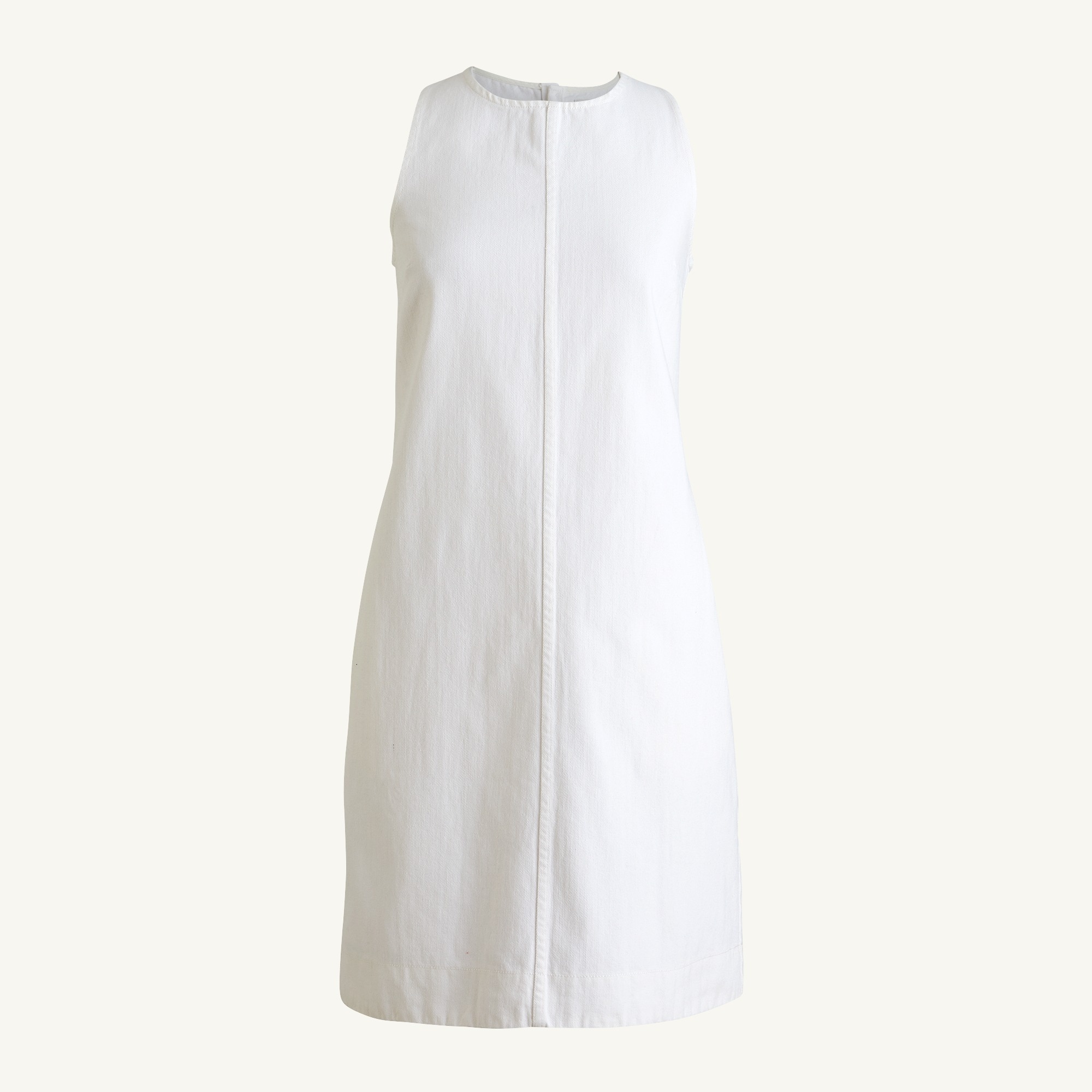 white shift dress sleeveless