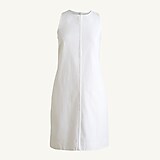 Denim shift dress in white