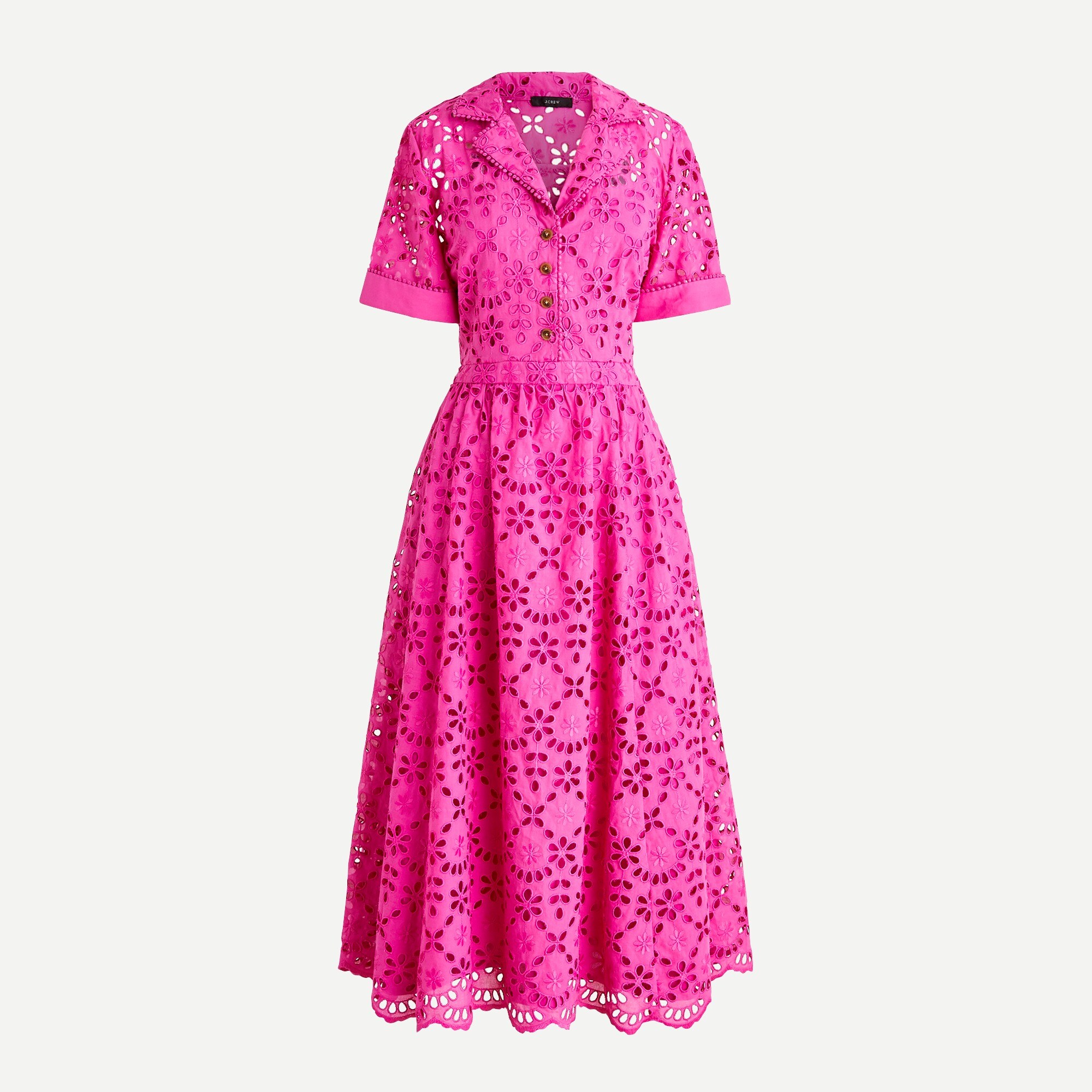 J.Crew Short sleeve A line Dress In Embroidered Eyelet For Women