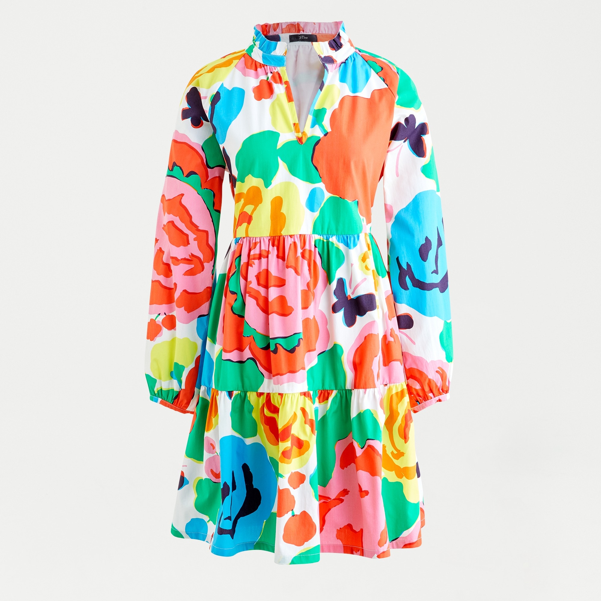 J.Crew Tiered Popover Dress In Ratti Jardin Floral For Women