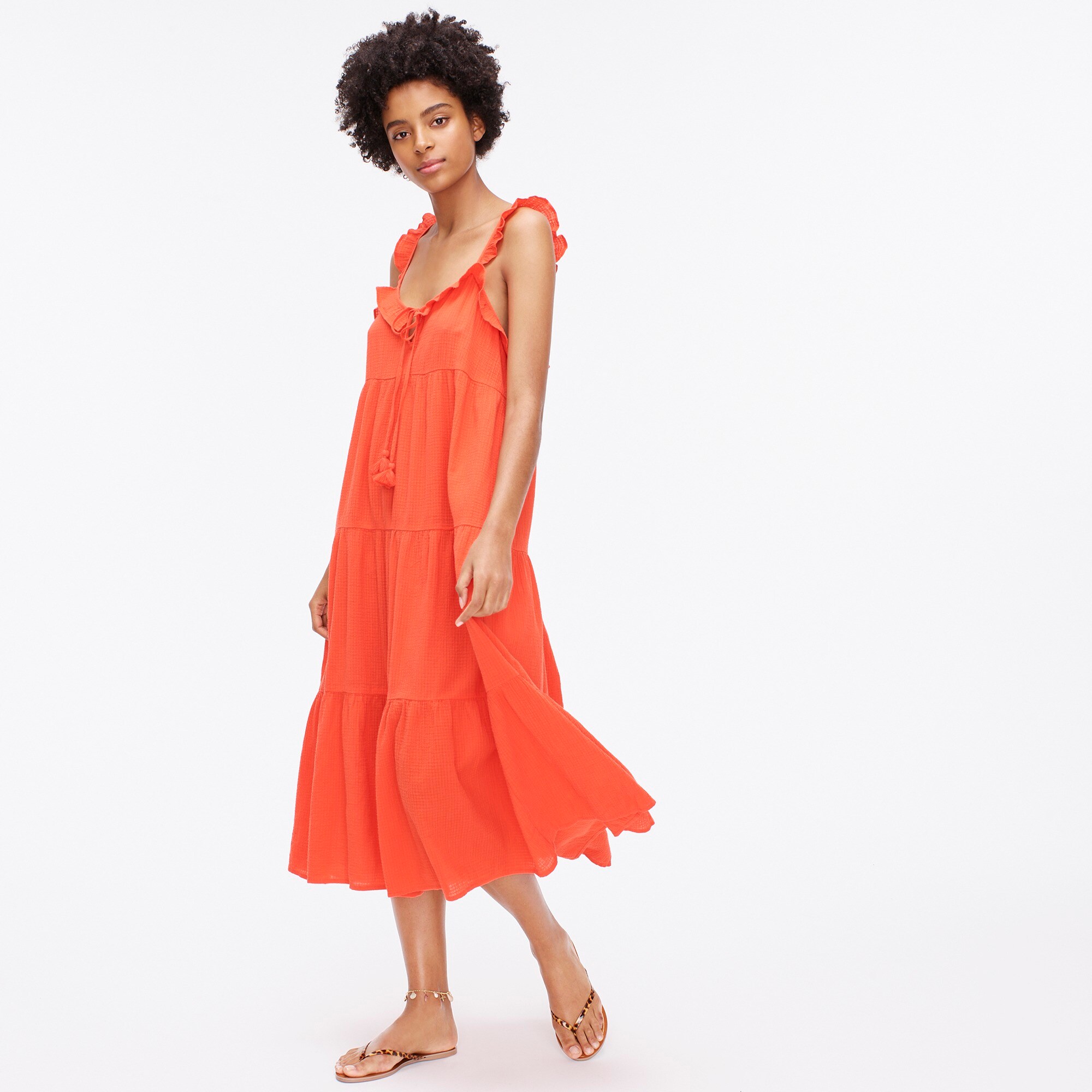 ruffle beach dress