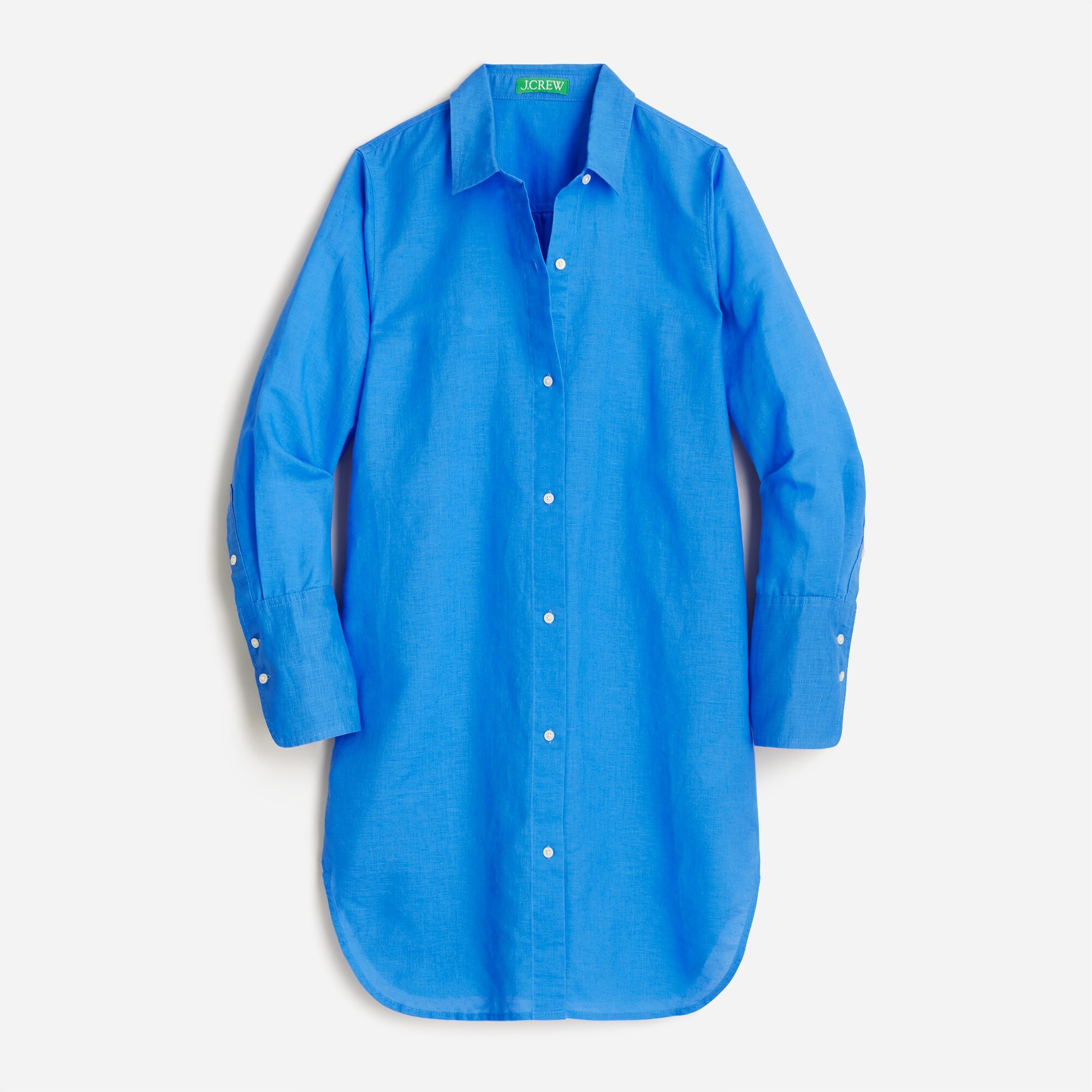 Classic-fit beach shirt in linen-cotton blend