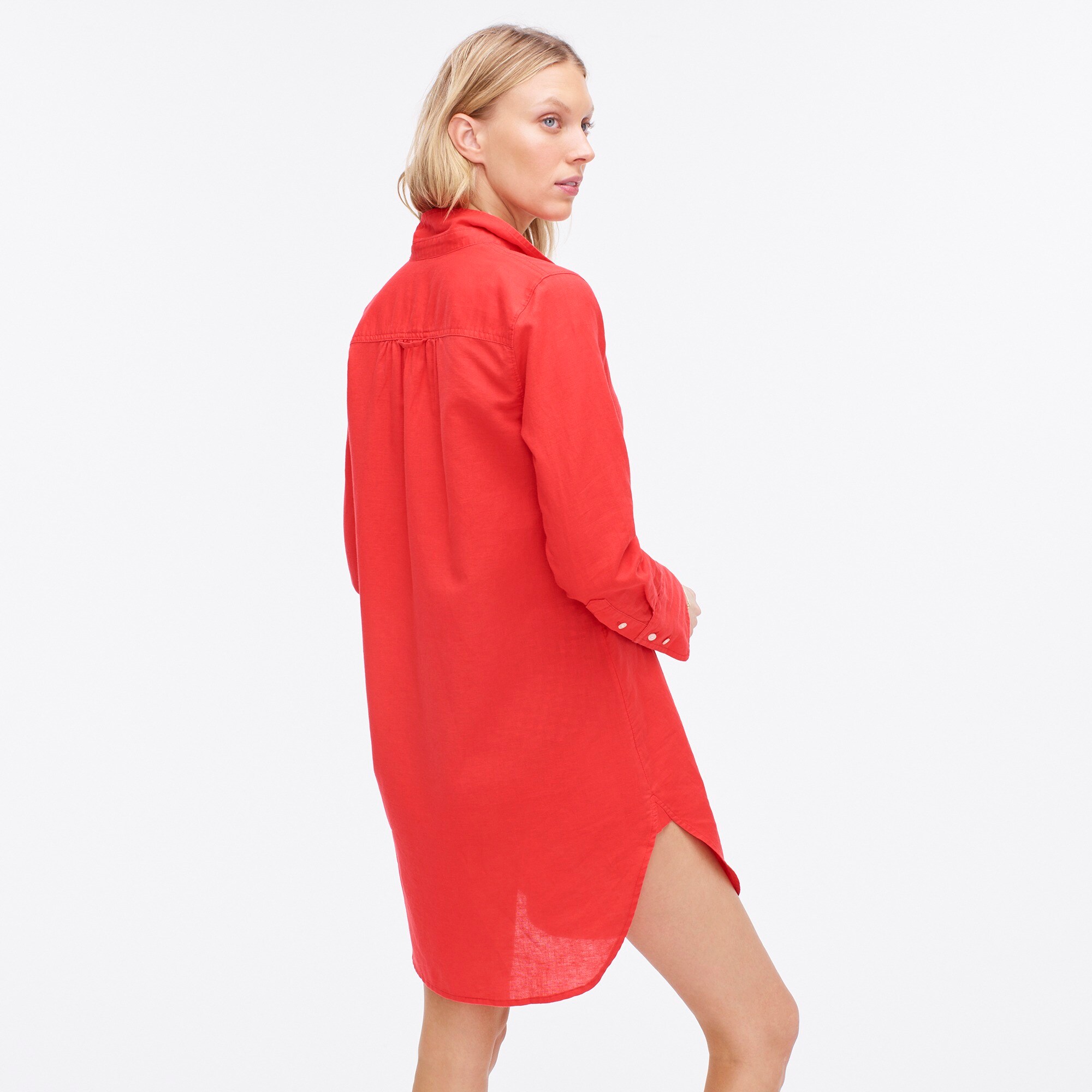 j crew red dress