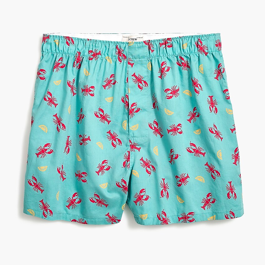factory: lobster boxers for men, right side, view zoomed