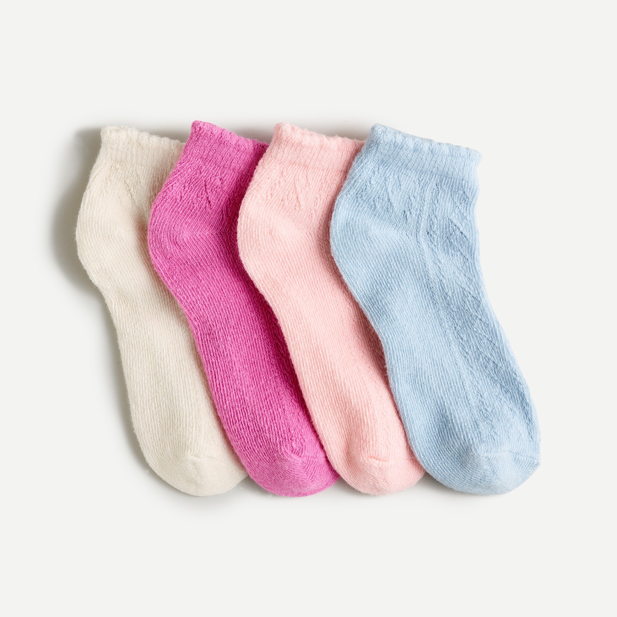 Girls' pointelle ankle socks three-pack