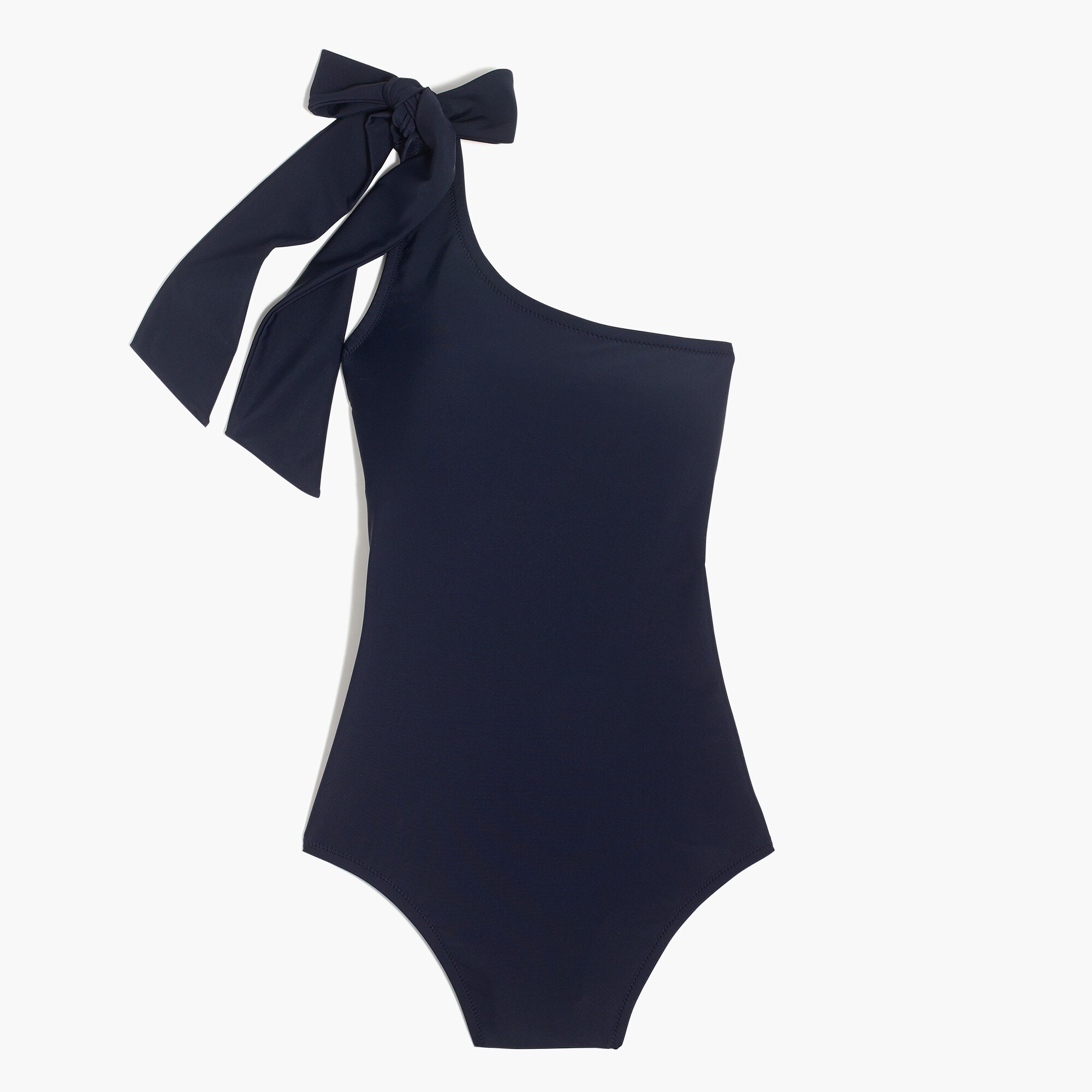 Bow one-shoulder one-piece