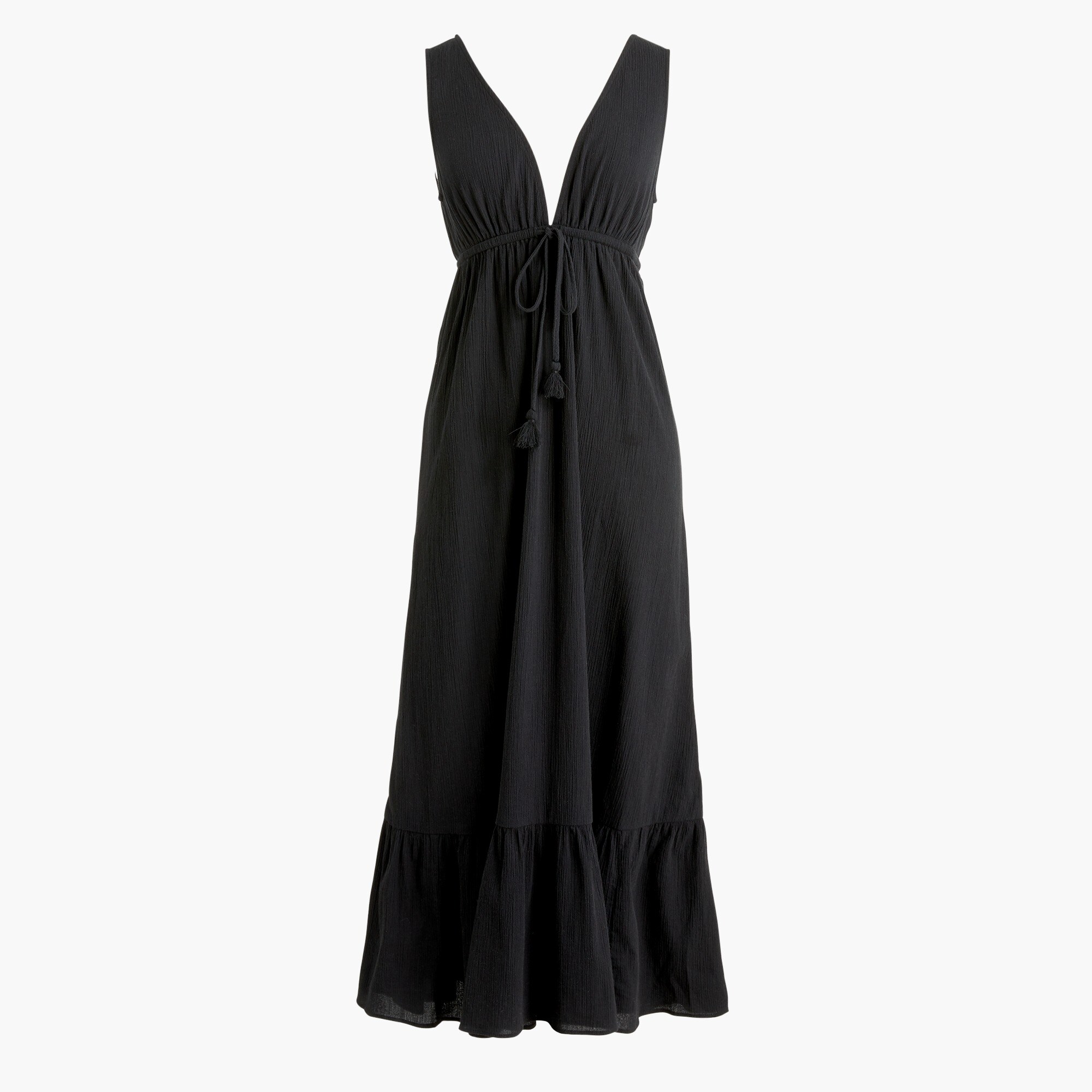 Gauze cover-up maxi dress