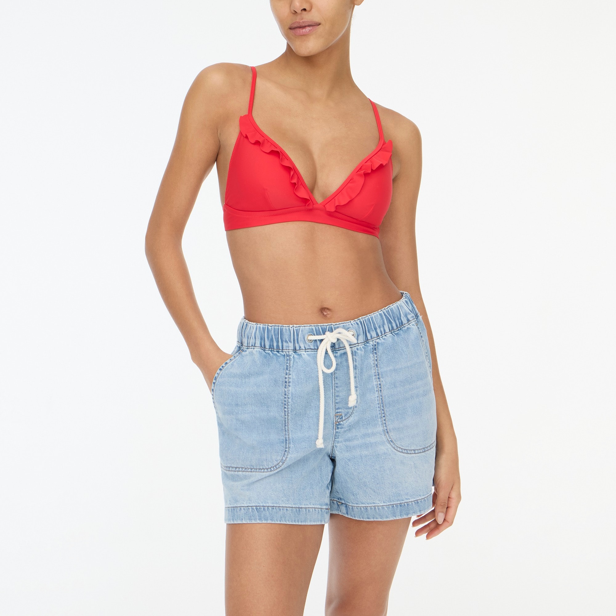 womens Ruffle french bikini top