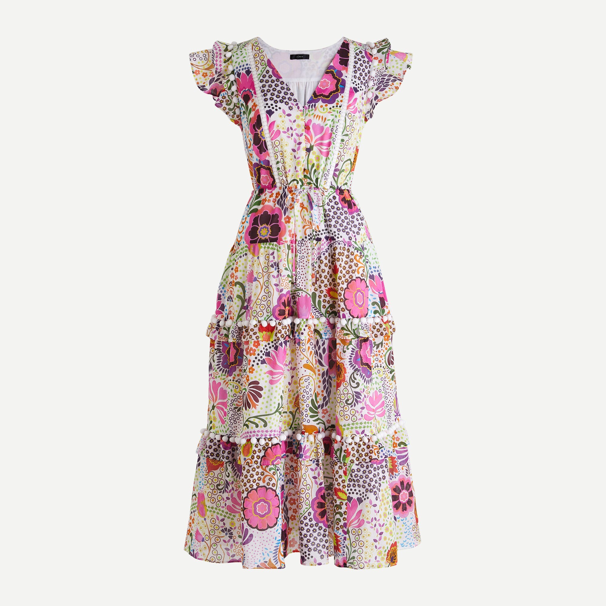 Pom-pom dress in Ratti® retro floral