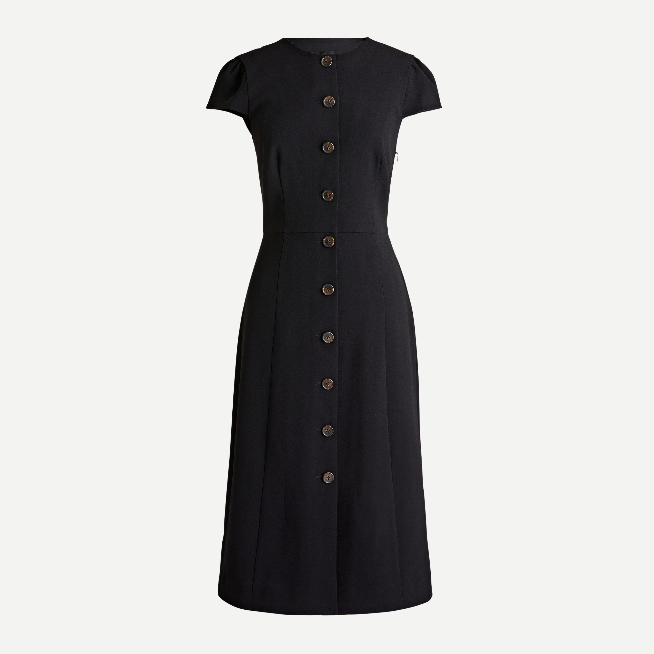 Button-front Cap-sleeve Dress For Women | J.Crew