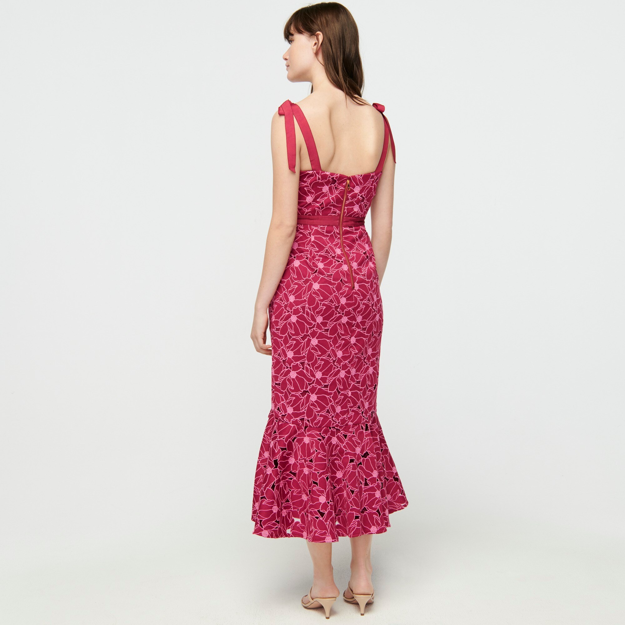 j crew eyelet midi dress