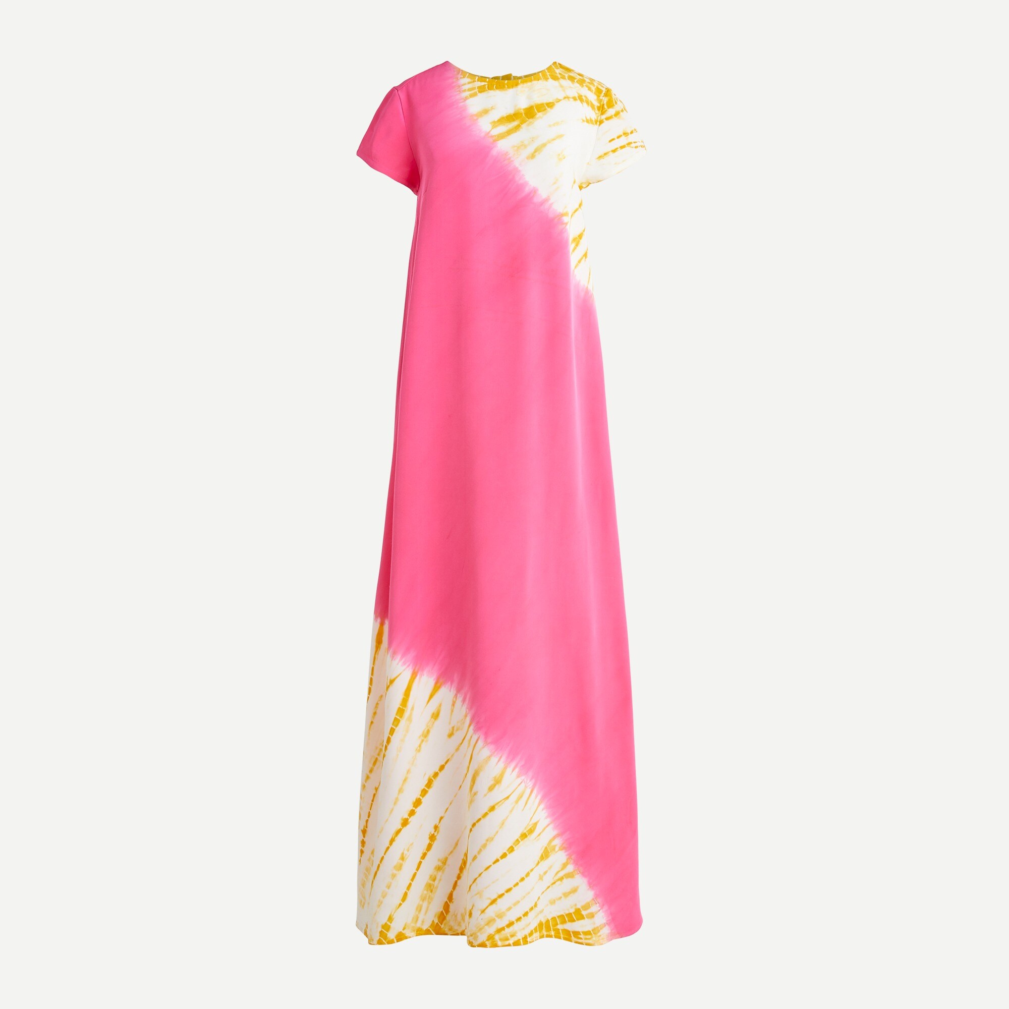 silk pink maxi dress