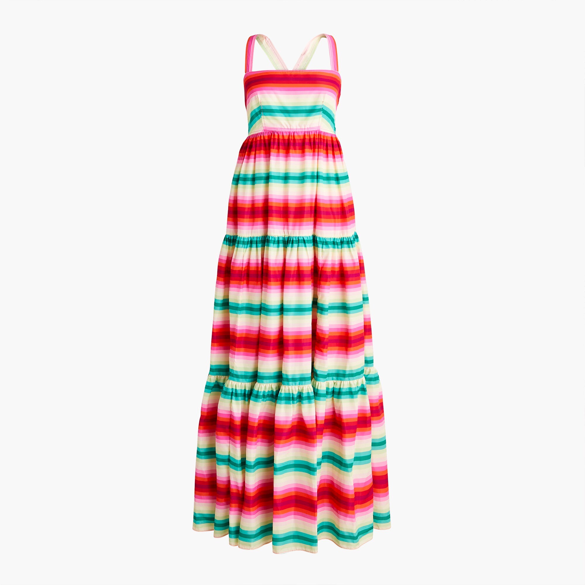 j crew striped maxi dress