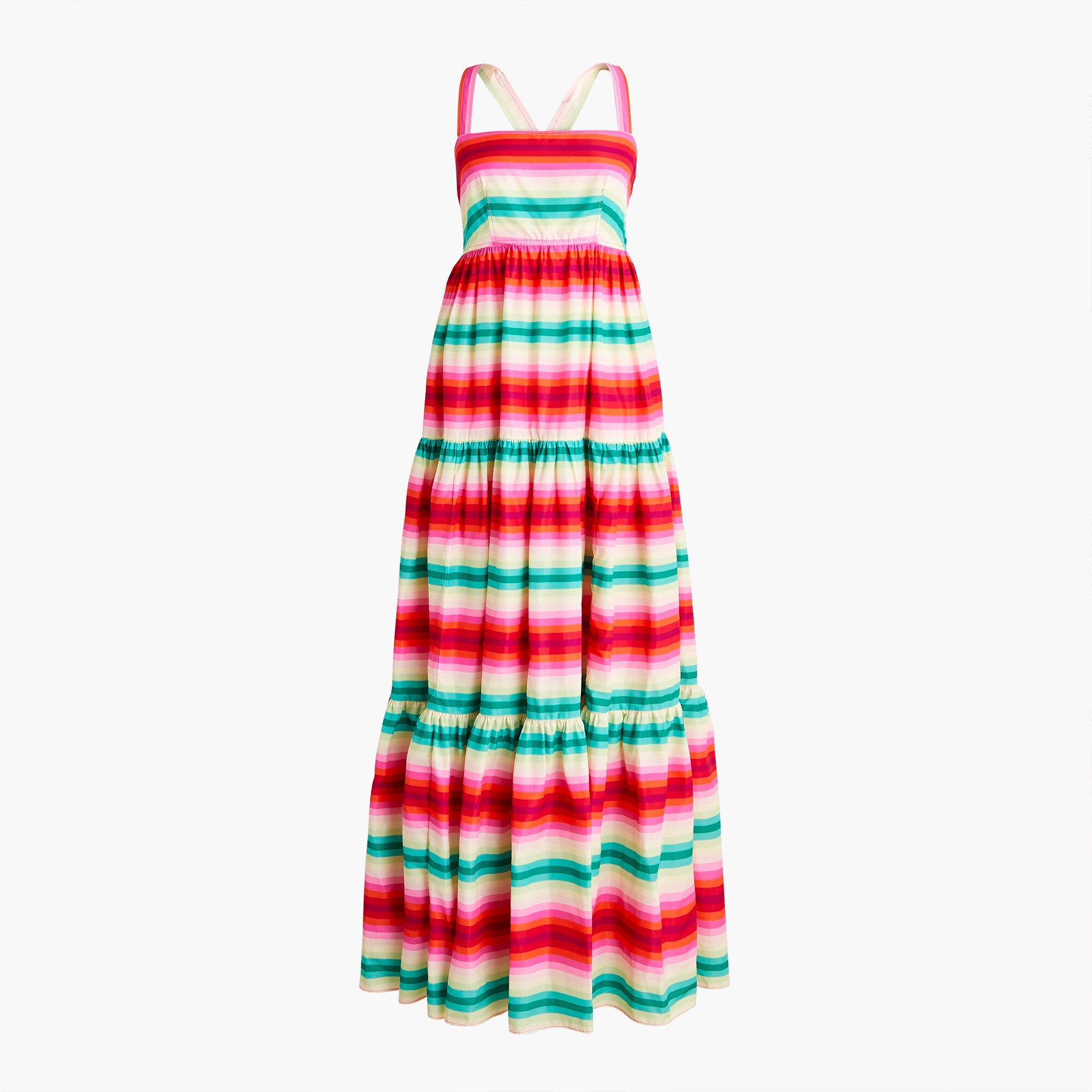 Tiered Maxi Dress In Stripe For Women | J.Crew