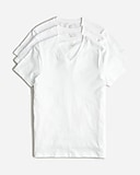 White V-neck undershirts three-pack