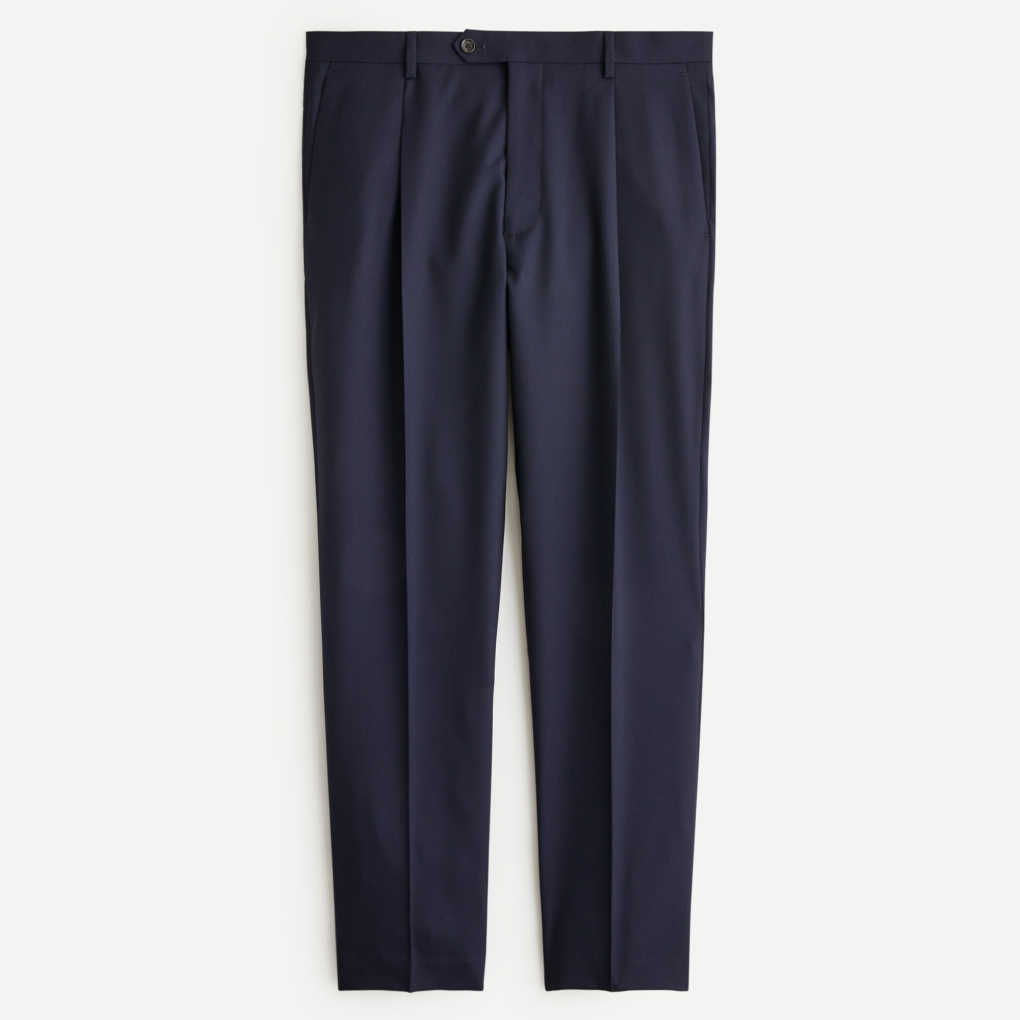 Ludlow Slim-fit single-pleated cropped suit pant in Italian wool