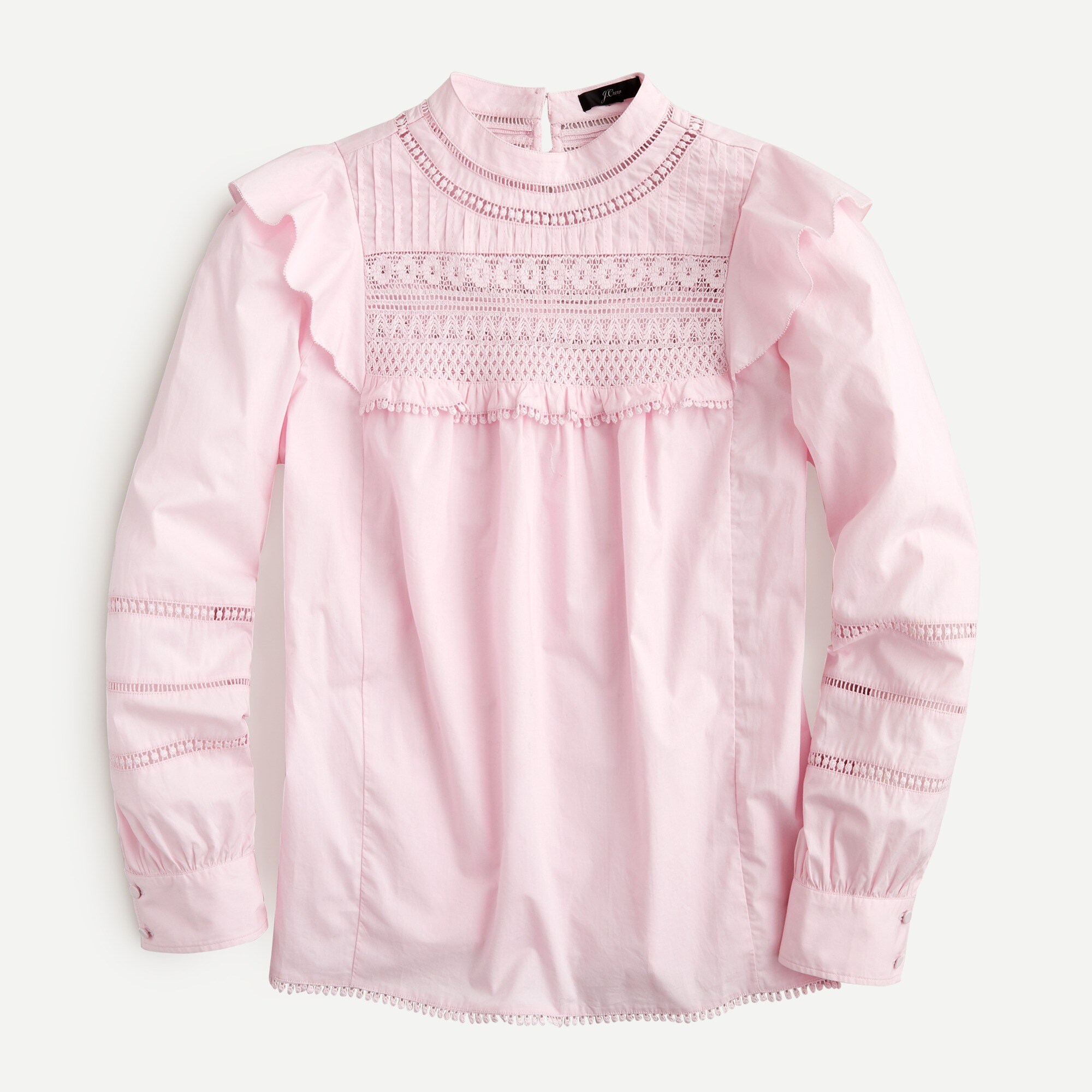 Crocheted lace ruffle top
