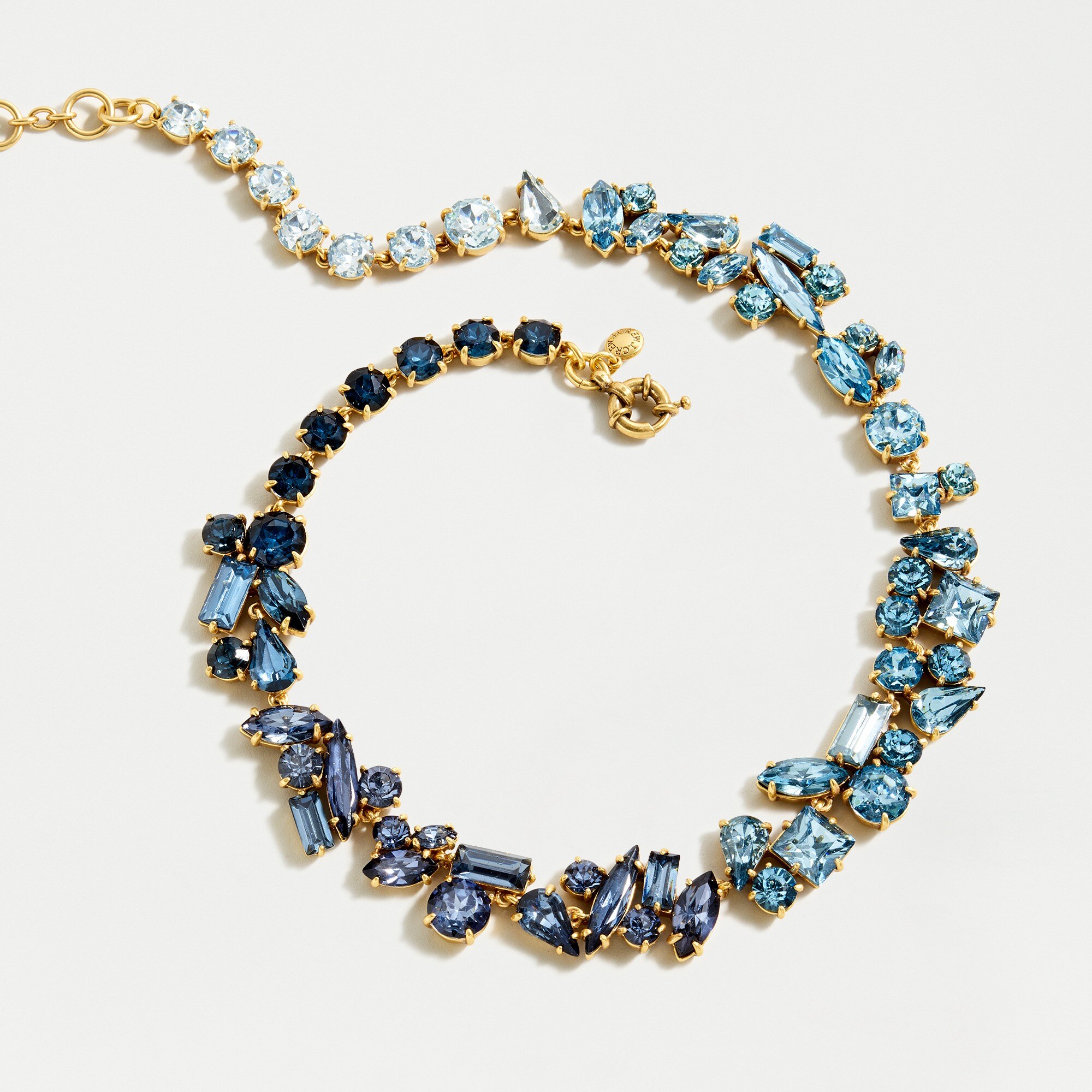 Mixed crystal statement necklace