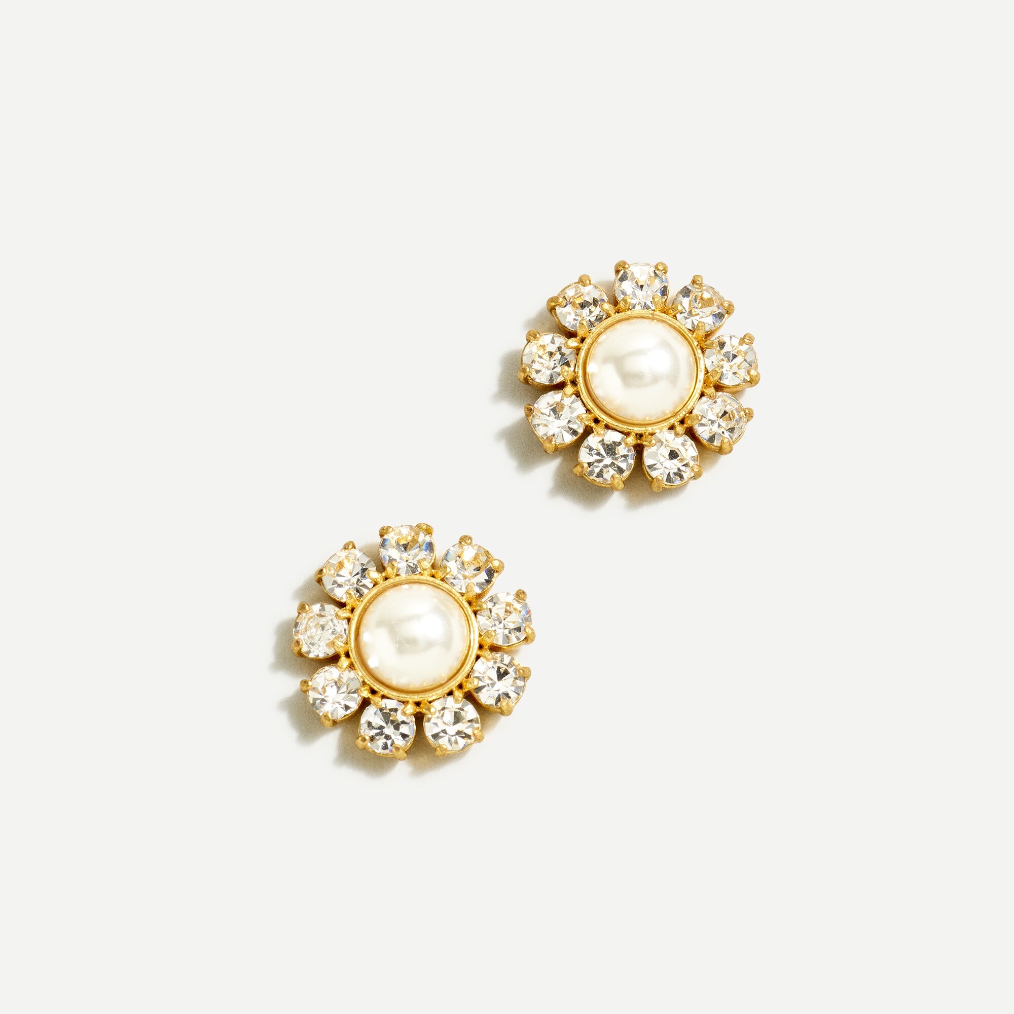 Pearl Flower Stud Earrings For Women | J.Crew