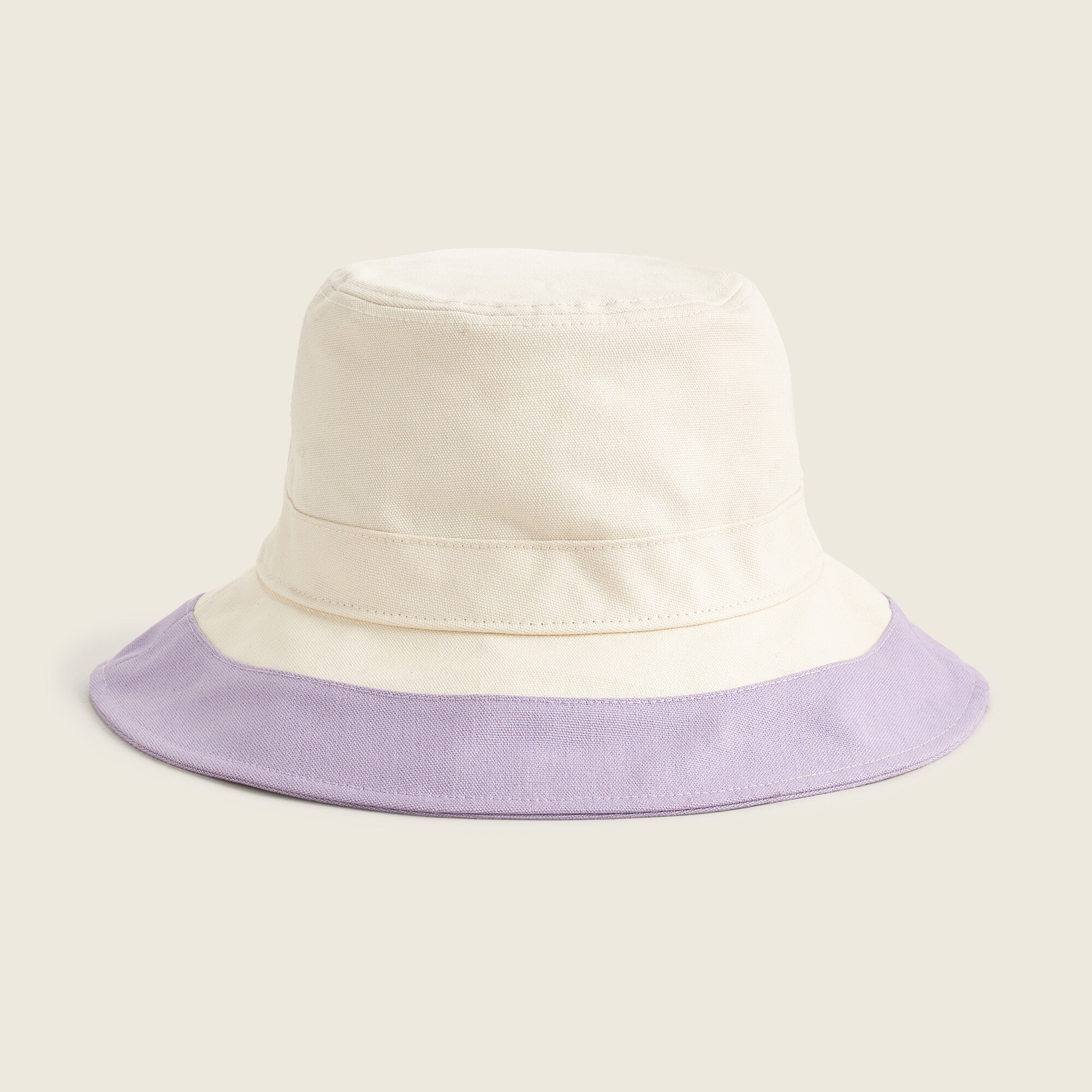  Wide-brim bucket hat in colorblock