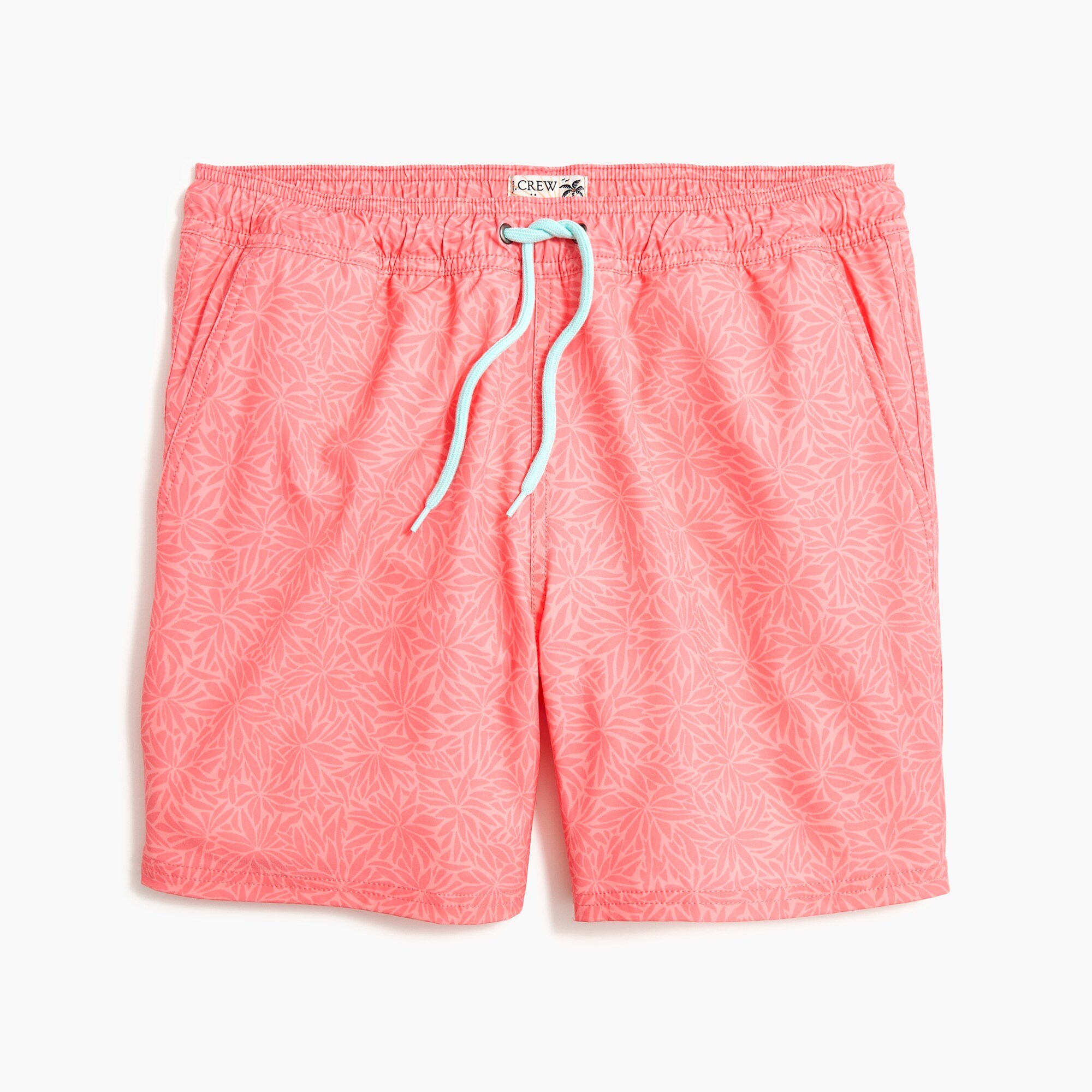6" printed swim trunk