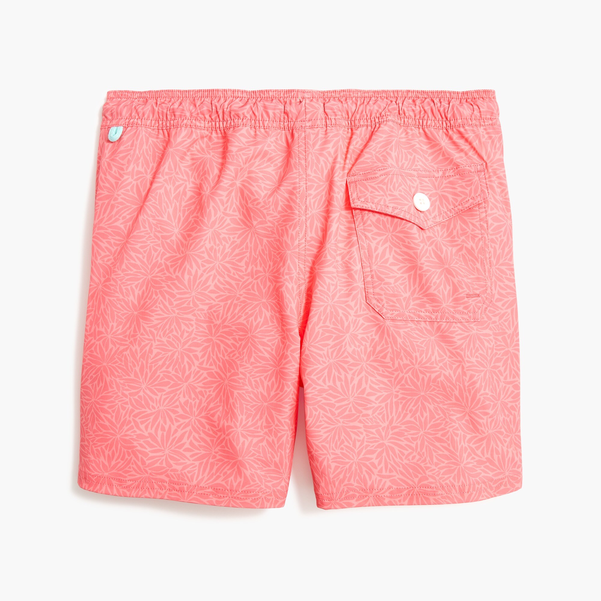 6" printed swim trunk