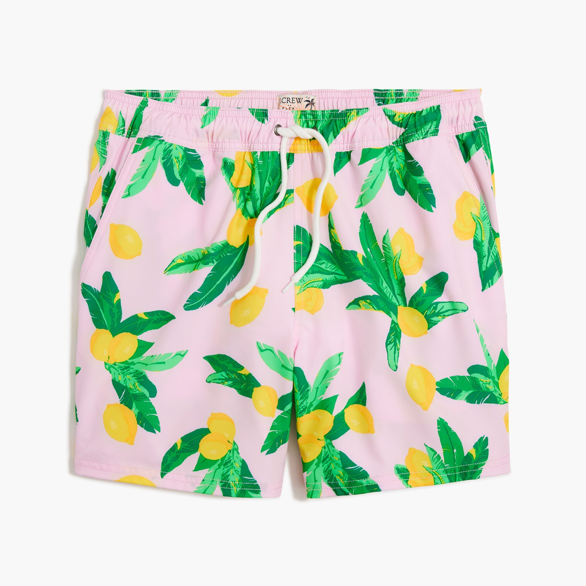 6" printed swim trunk