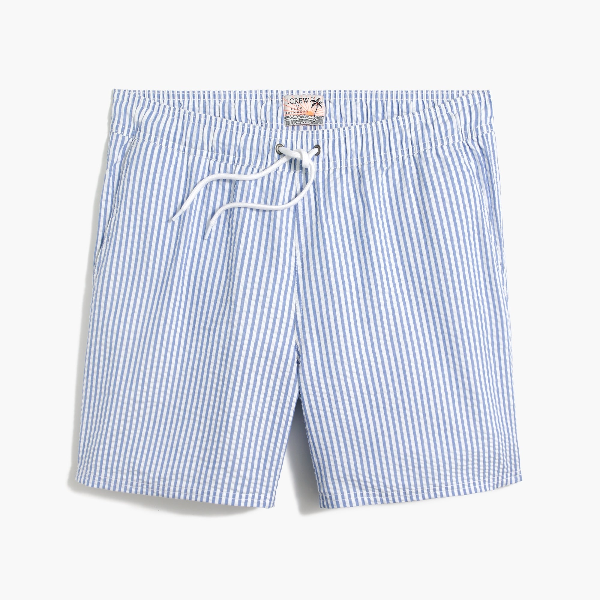 6&quot; seersucker swim trunk for men