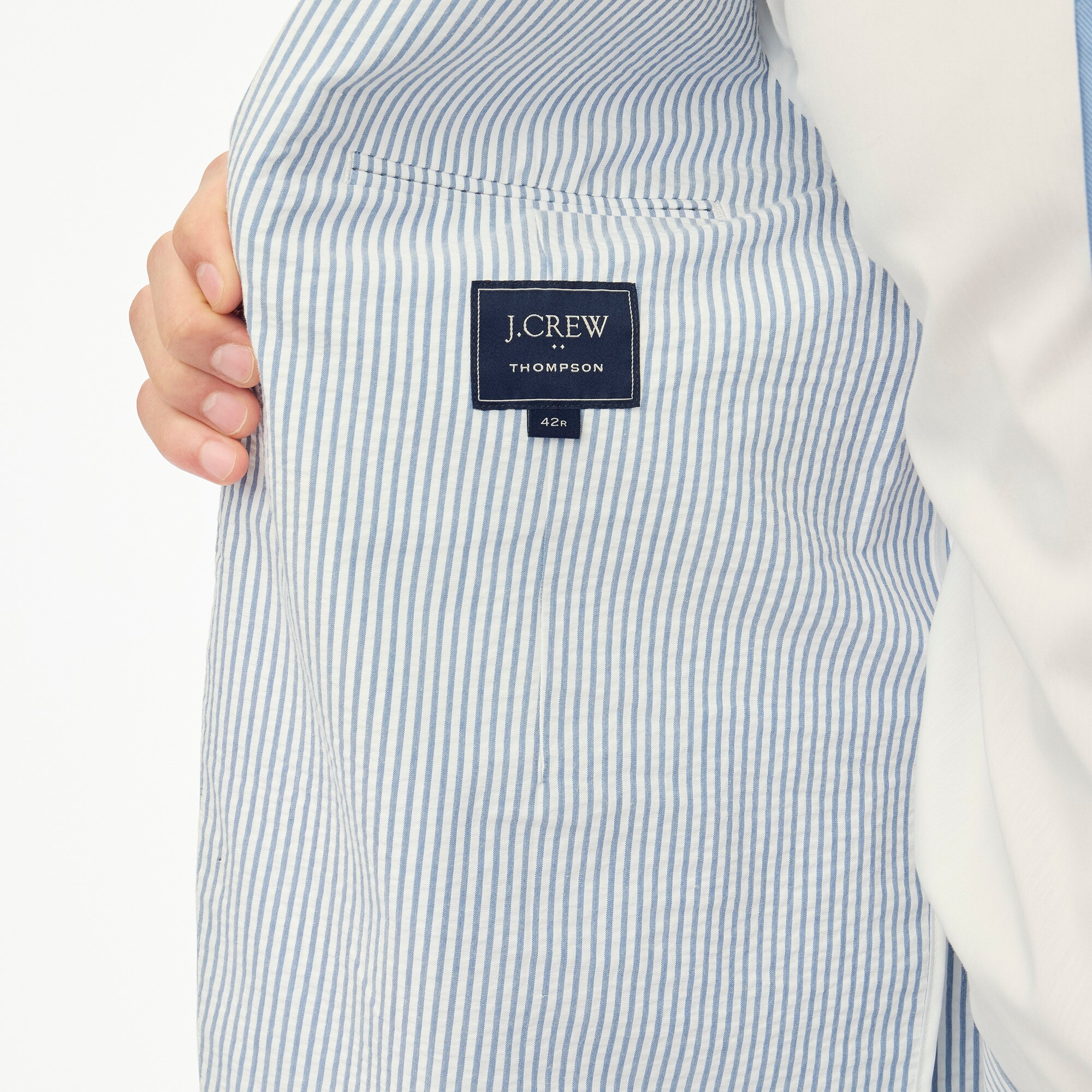 Slim-fit Thompson seersucker suit jacket