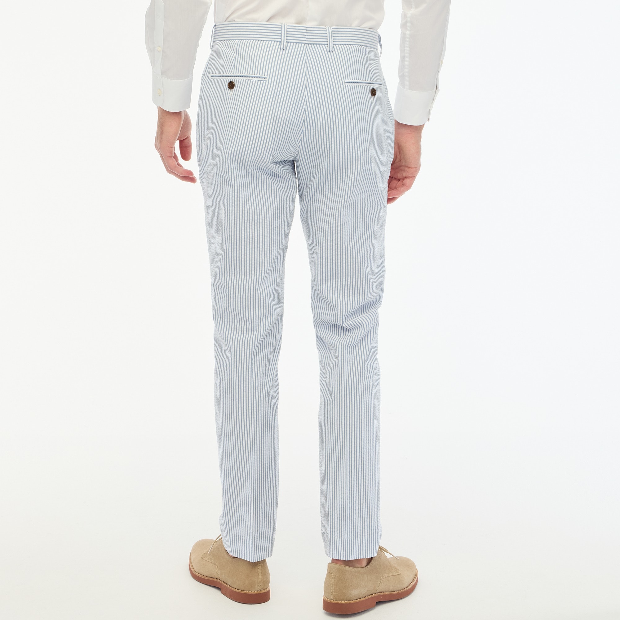 Slim unstructured Thompson pant seersucker