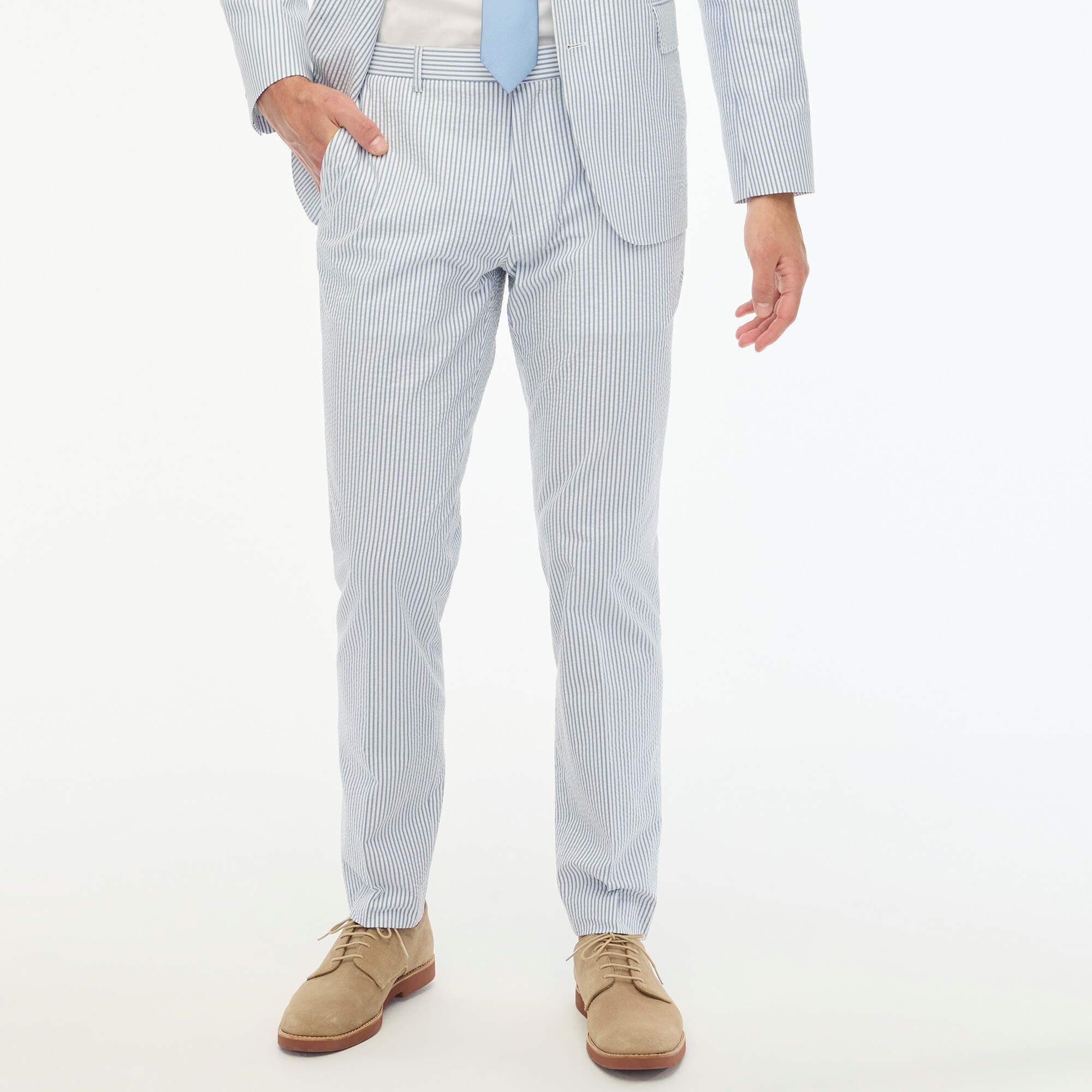 mens Slim-fit Thompson seersucker suit pant