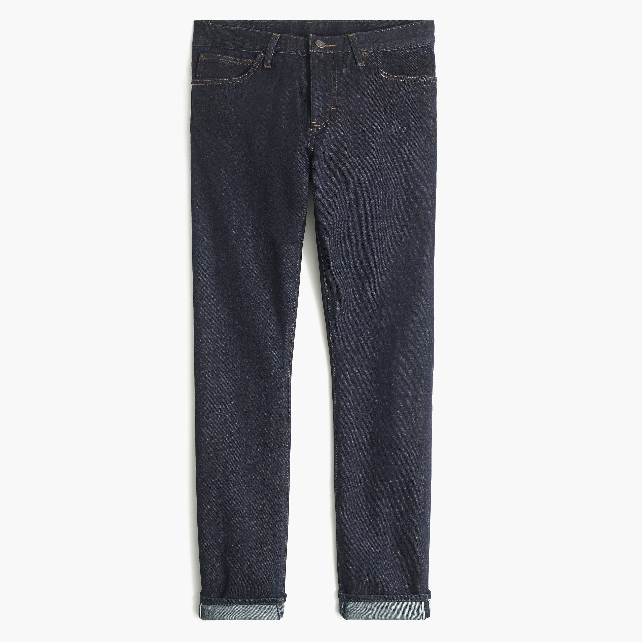 slim-fit flex jean in selvedge wash for men