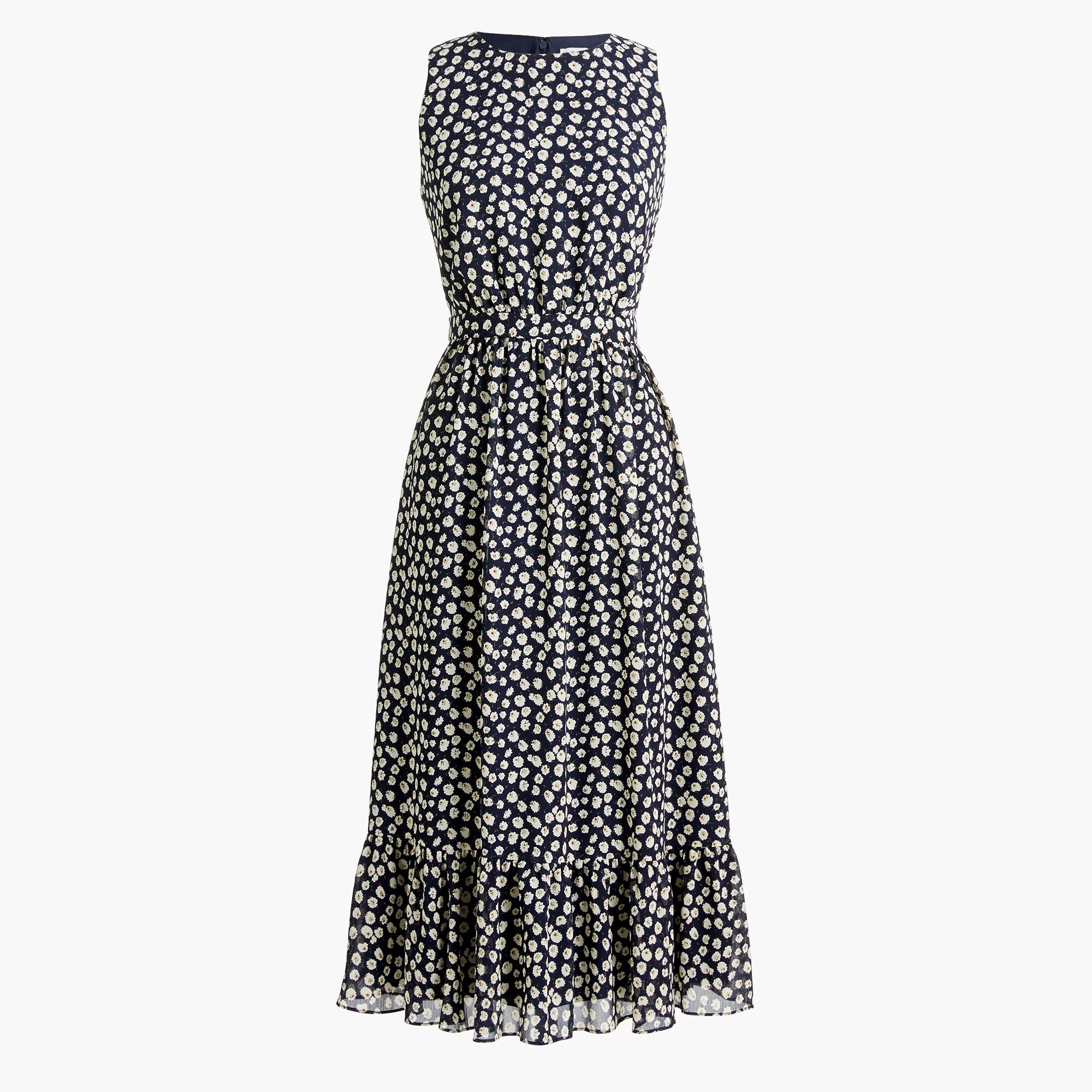 Printed tiered midi dress