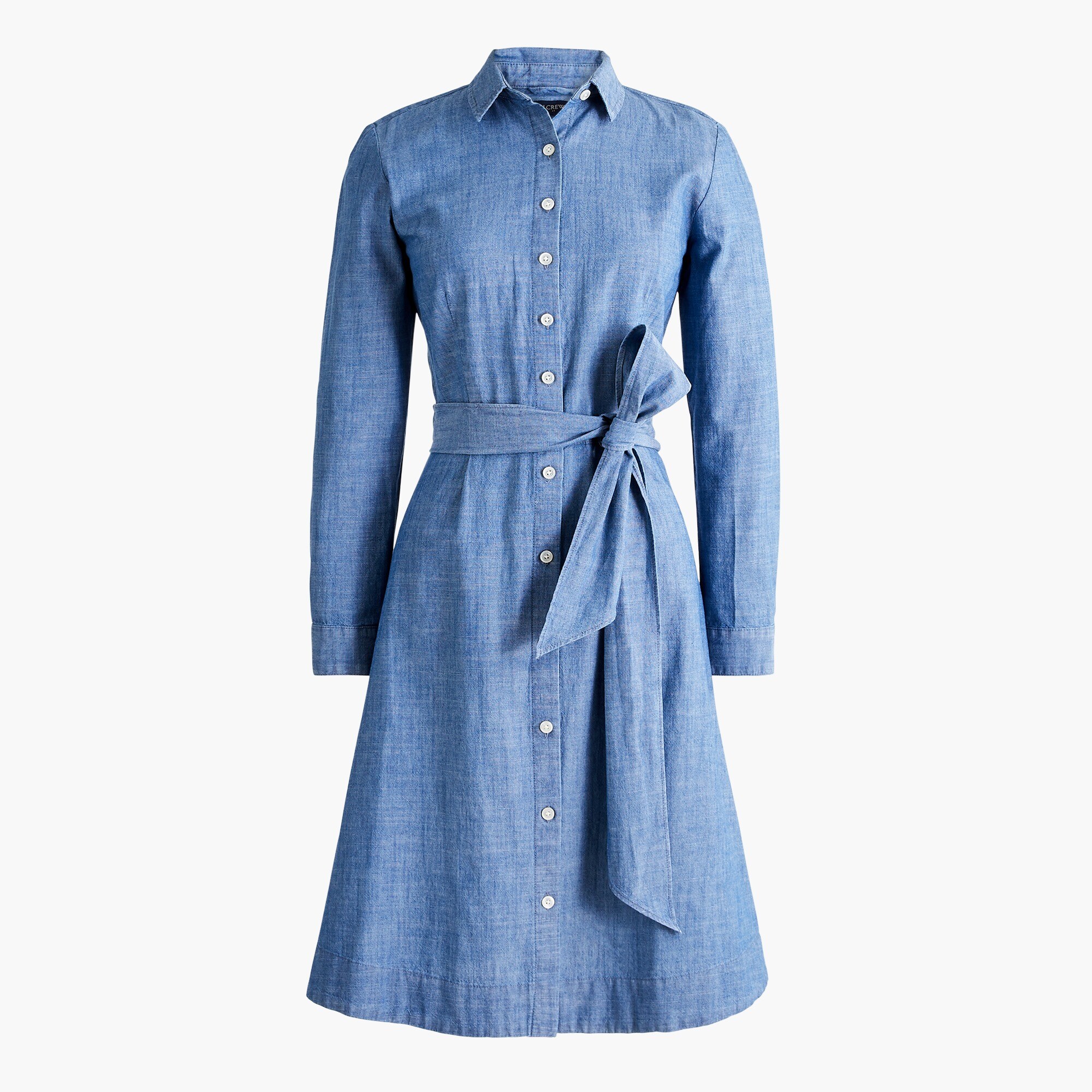 Tie-waist shirt-dress