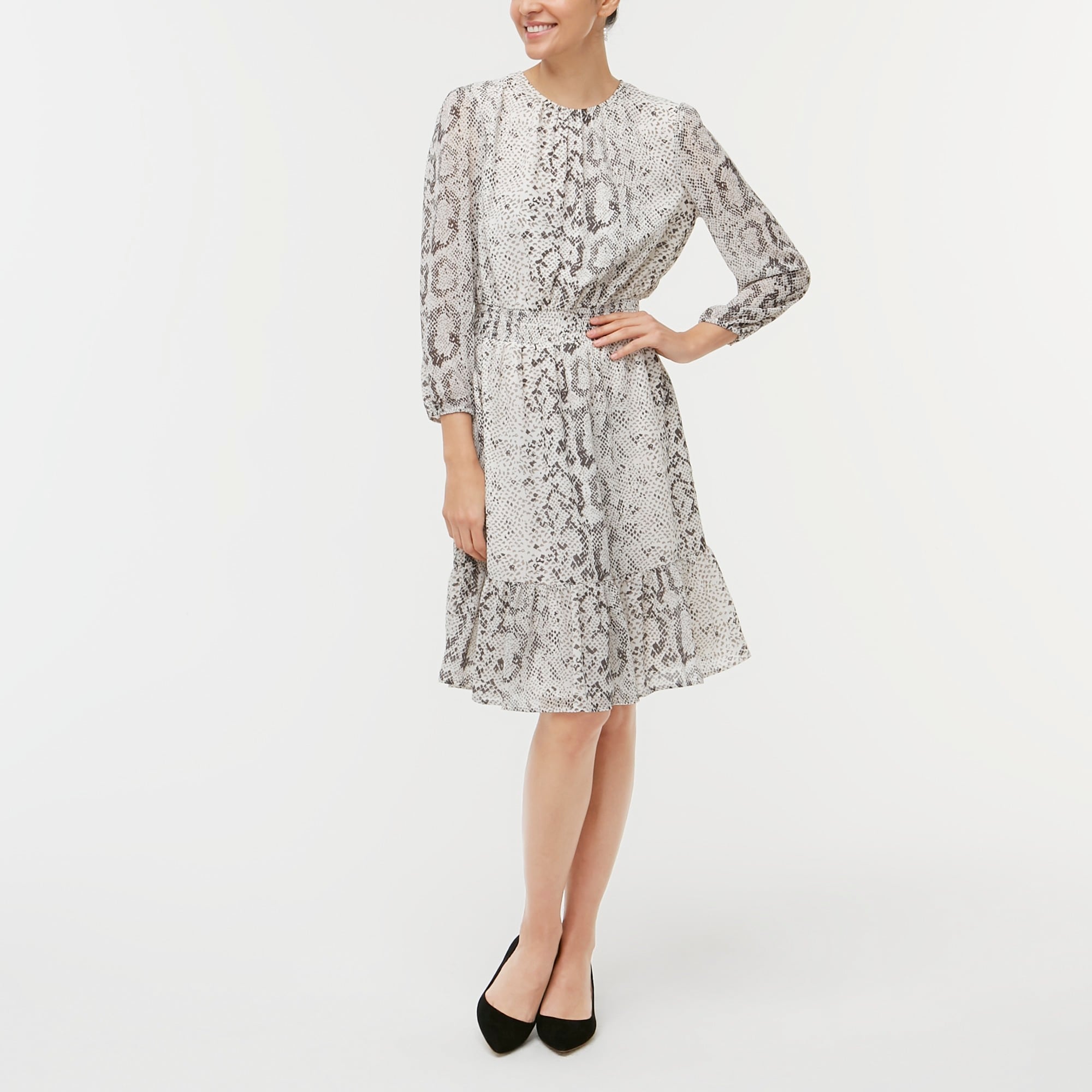 j crew animal print dress