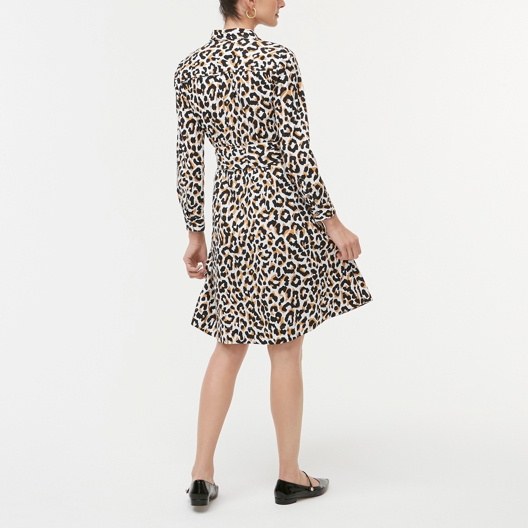 leopard tie front dress