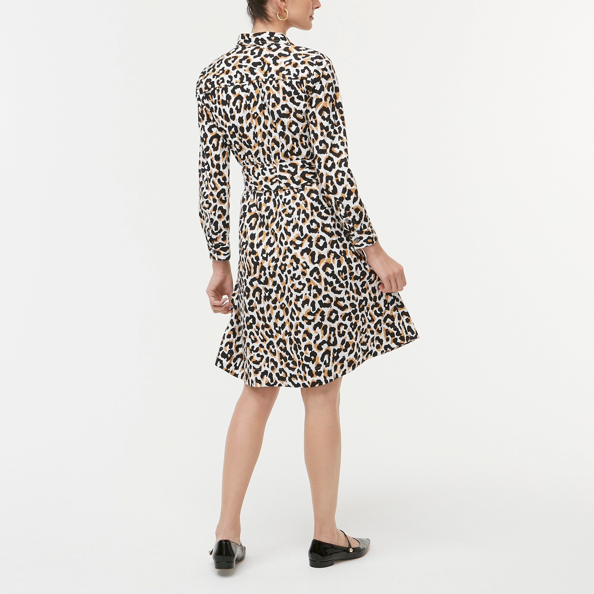 leopard print tie waist dress