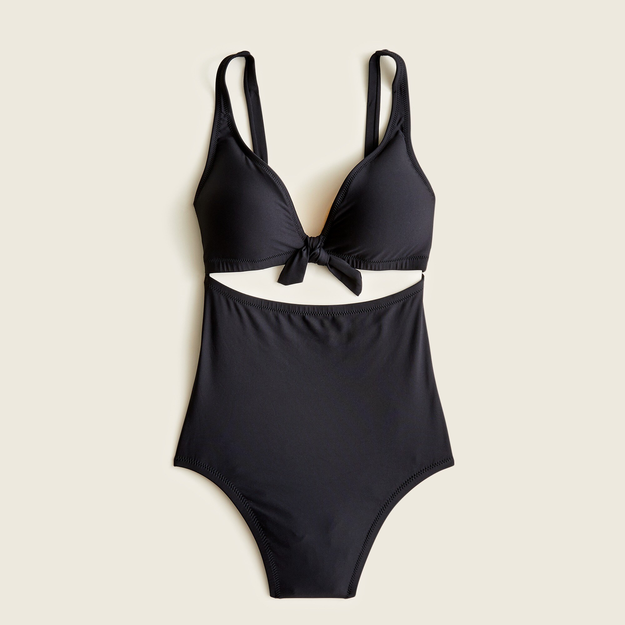 Tie front cut out swimsuit deals