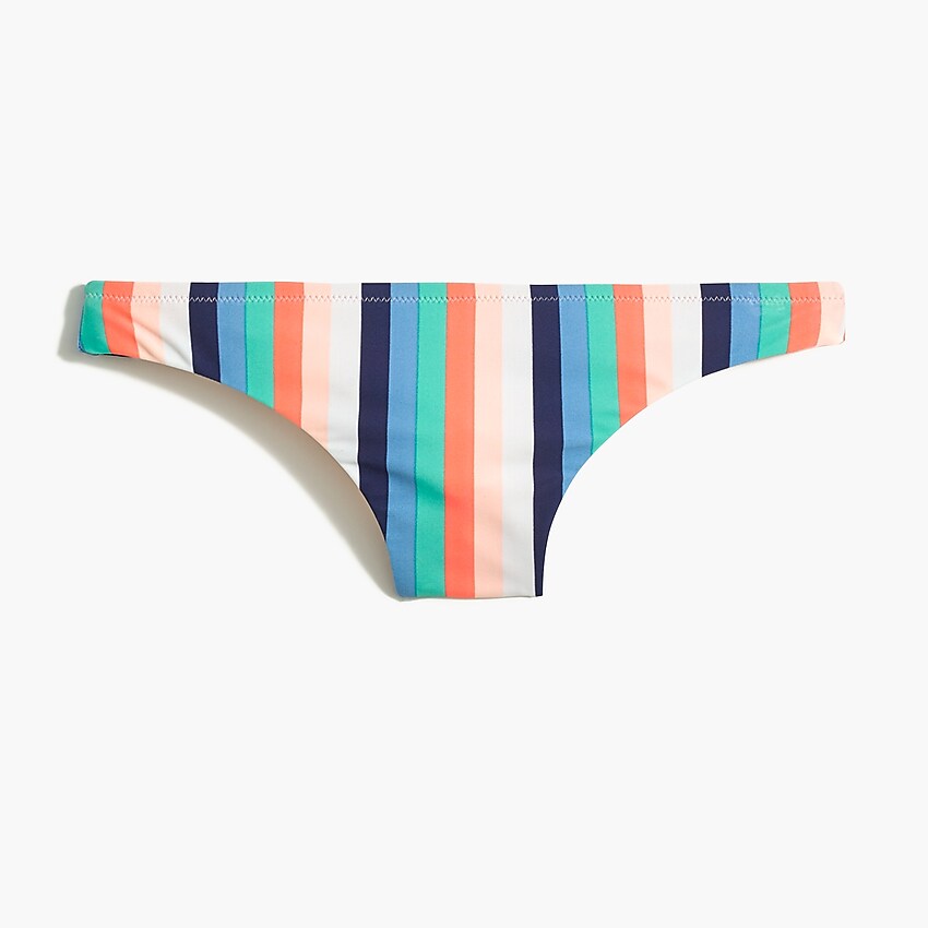 factory: french bikini bottom in stripe for women, right side, view zoomed