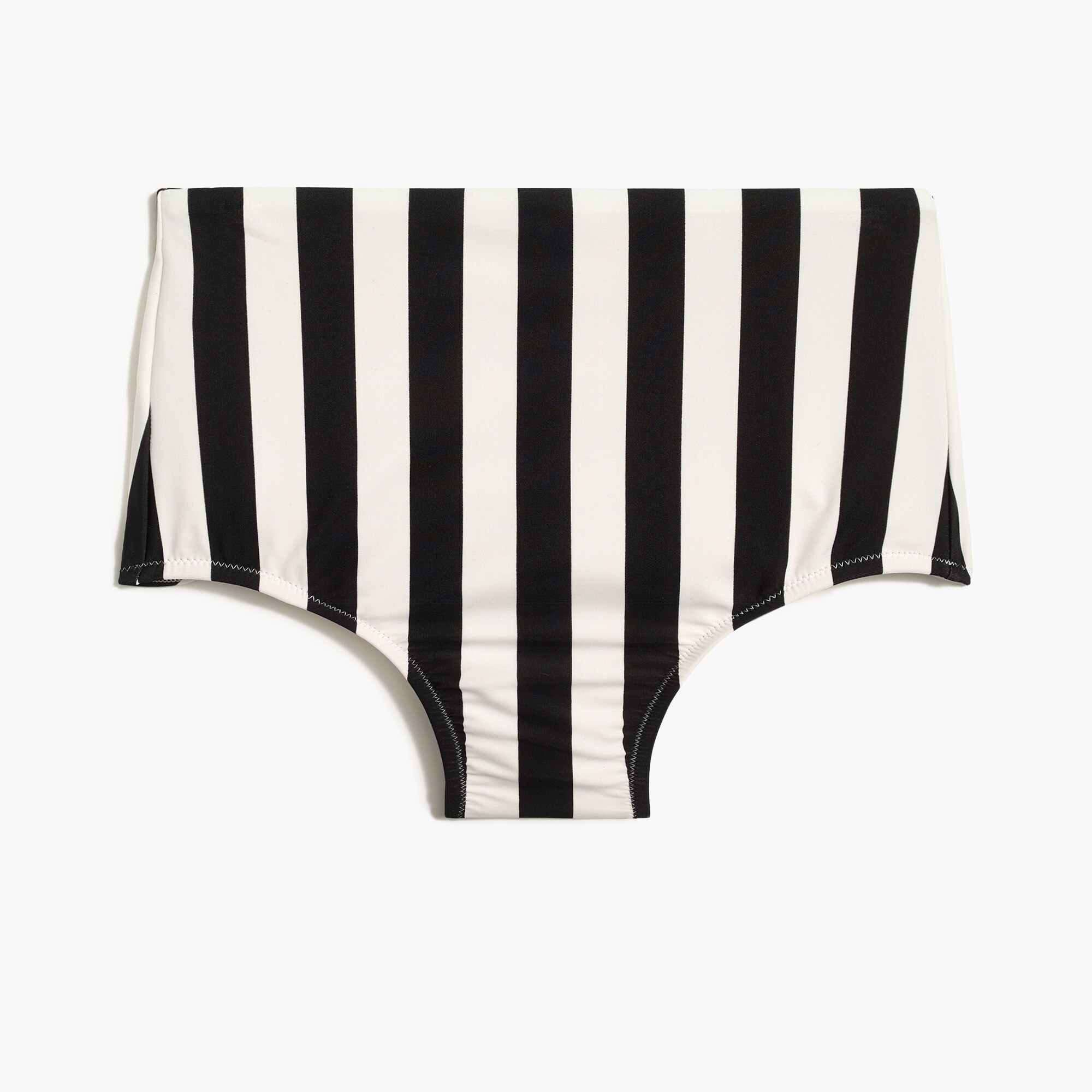 High-waisted bikini bottom in stripe